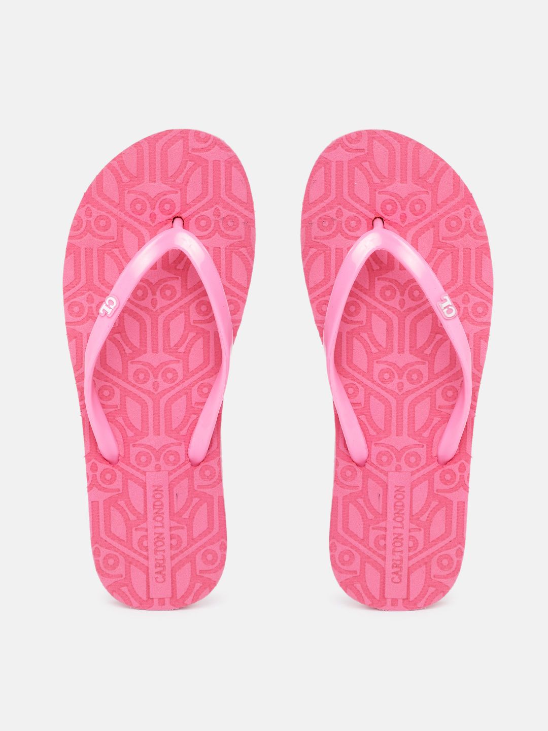 Carlton London Women Pink Printed Thong Flip-Flops Price in India