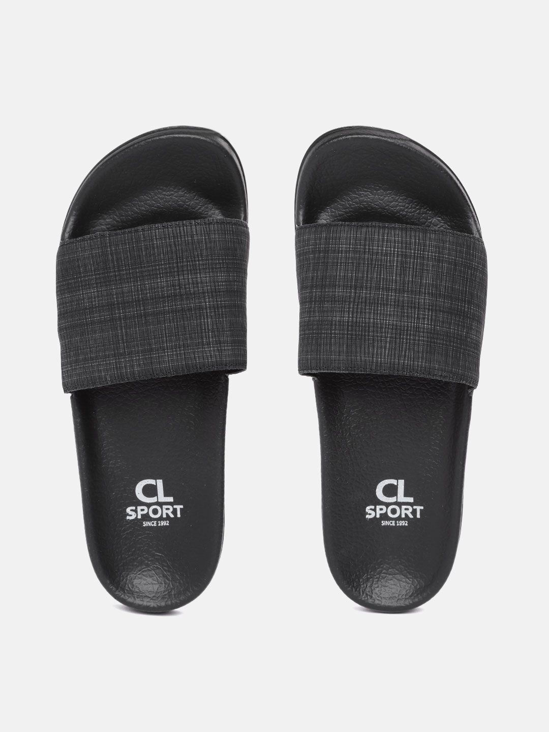 Carlton London sports Women Navy Blue Printed Sliders Price in India