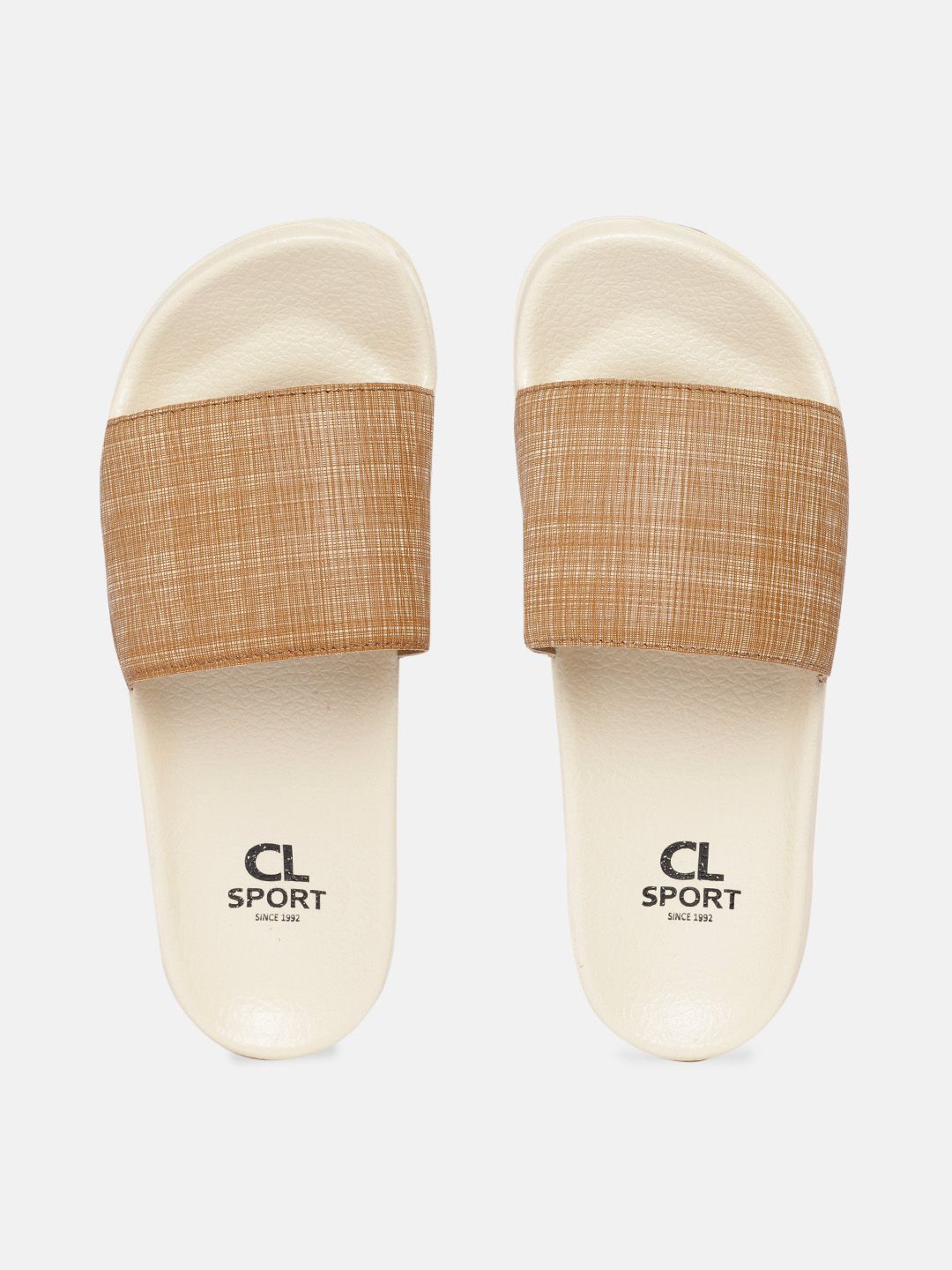 Carlton London sports Women Brown Printed Sliders Price in India