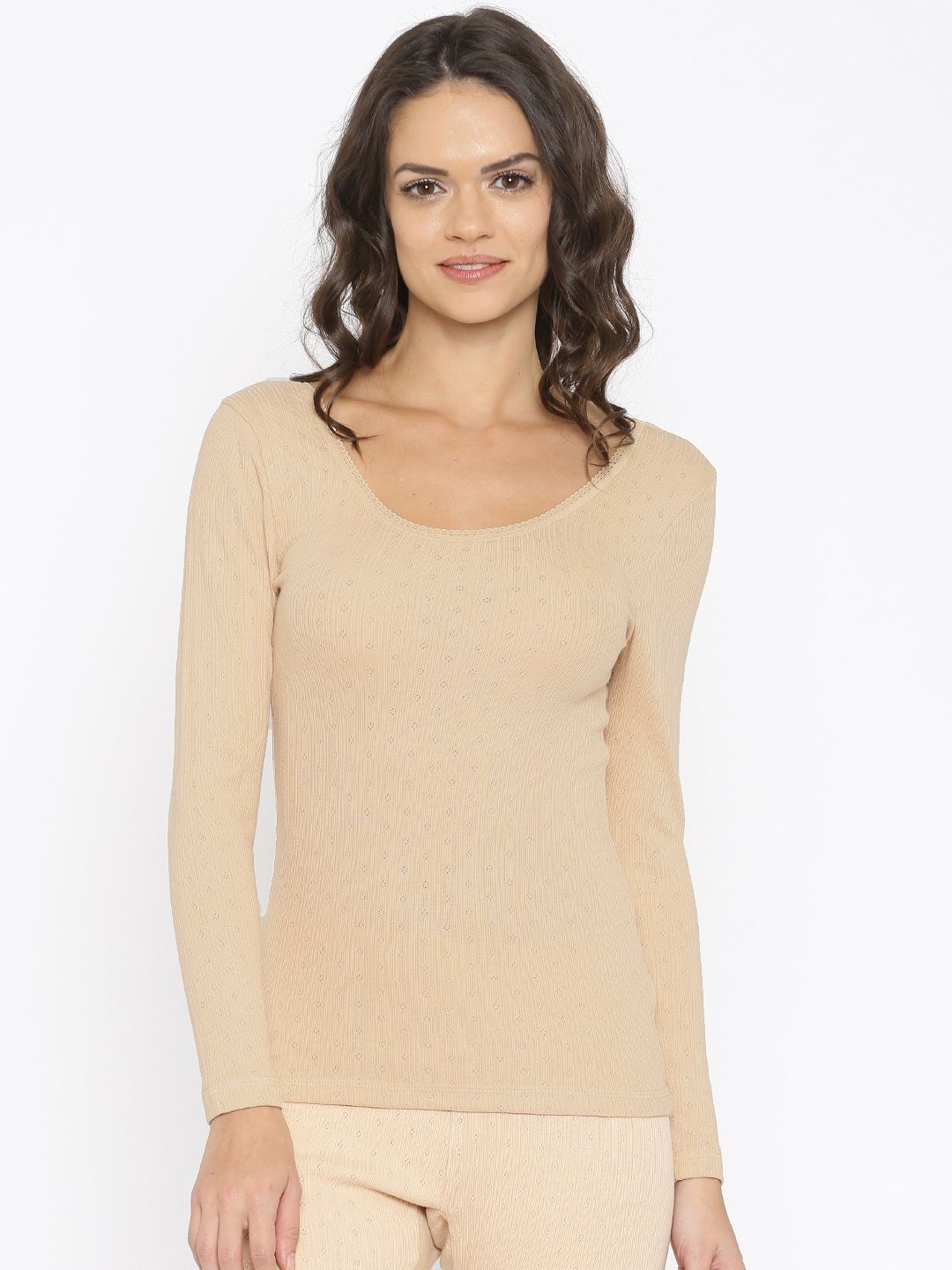 Kanvin Nude-Coloured Thermal Top Price in India