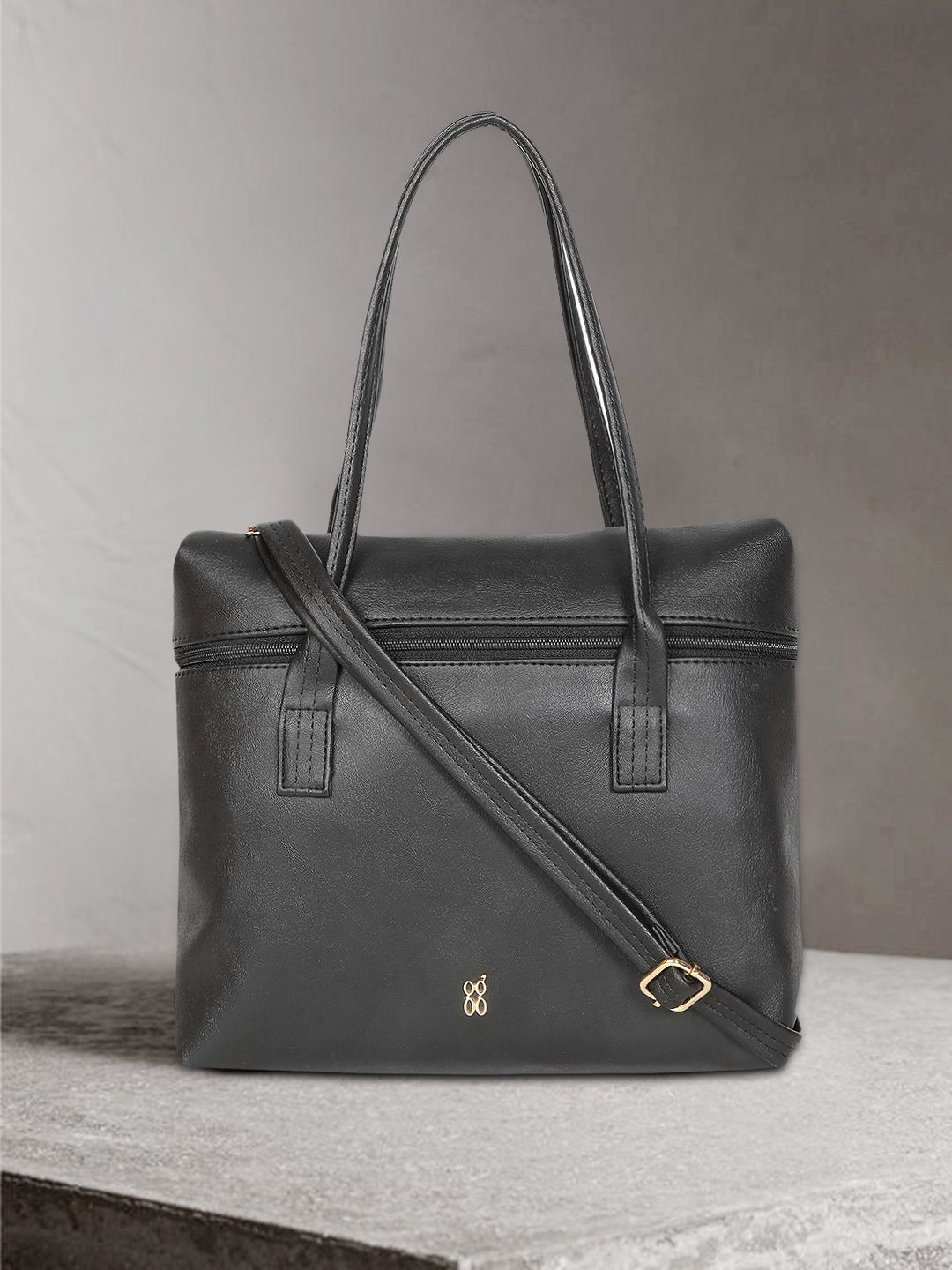 Baggit Black Solid Shoulder Bag Price in India