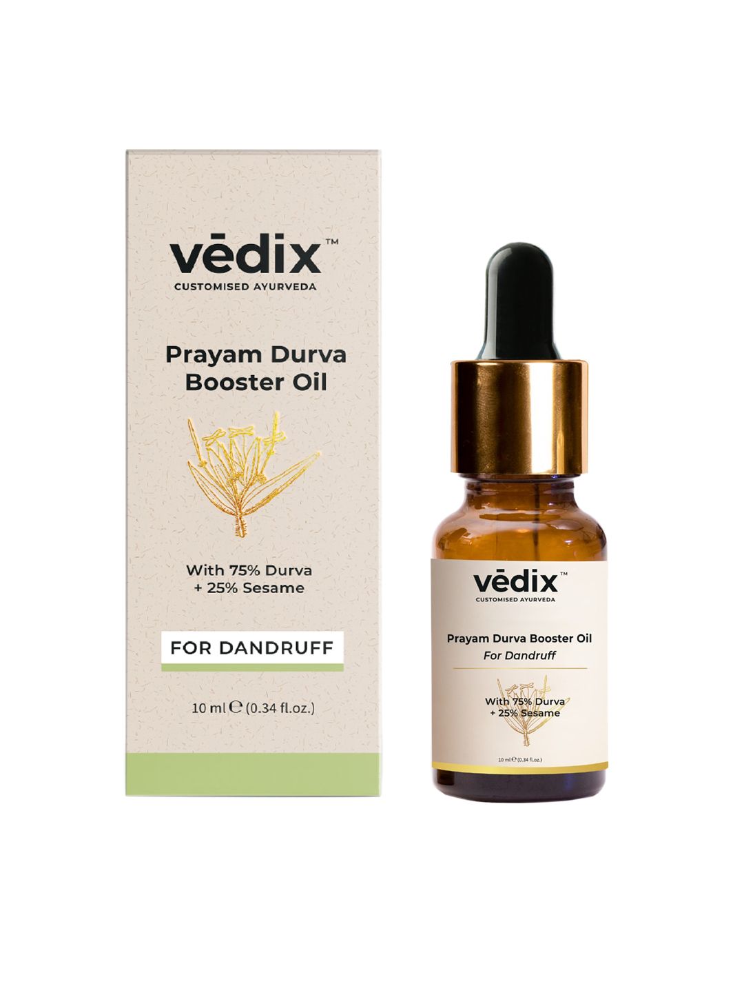 VEDIX Ayurvedic Hair Oil Prayam Durva Booster Oil  For Dandruff Care & Hair Growth - 10 ml Price in India
