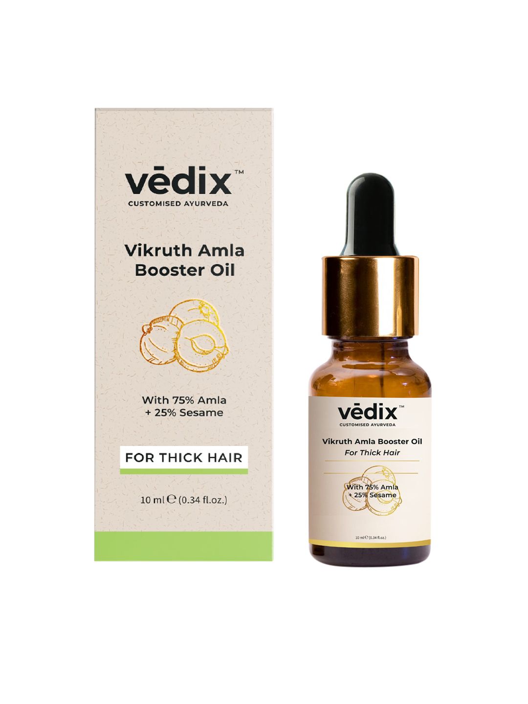 VEDIX Ayurvedic Hair Oil Vikruth Amla Booster Oil For Hair Growth And Thick Hair - 10 ml Price in India
