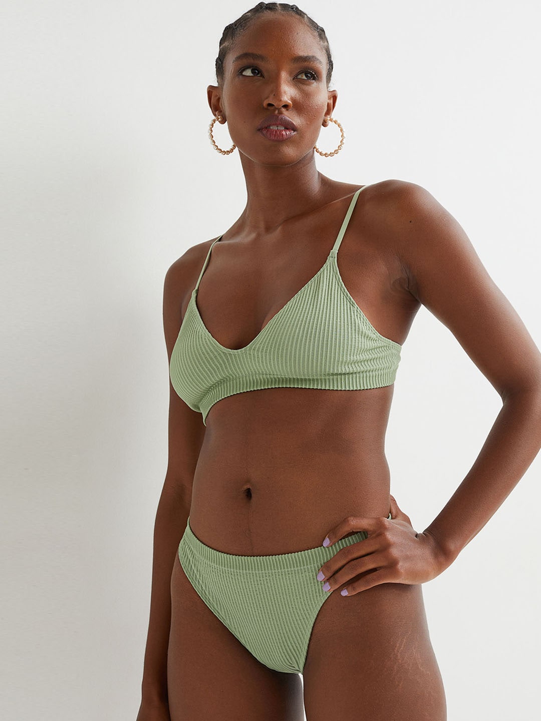 H&M Women Green Bikini Bottoms Price in India