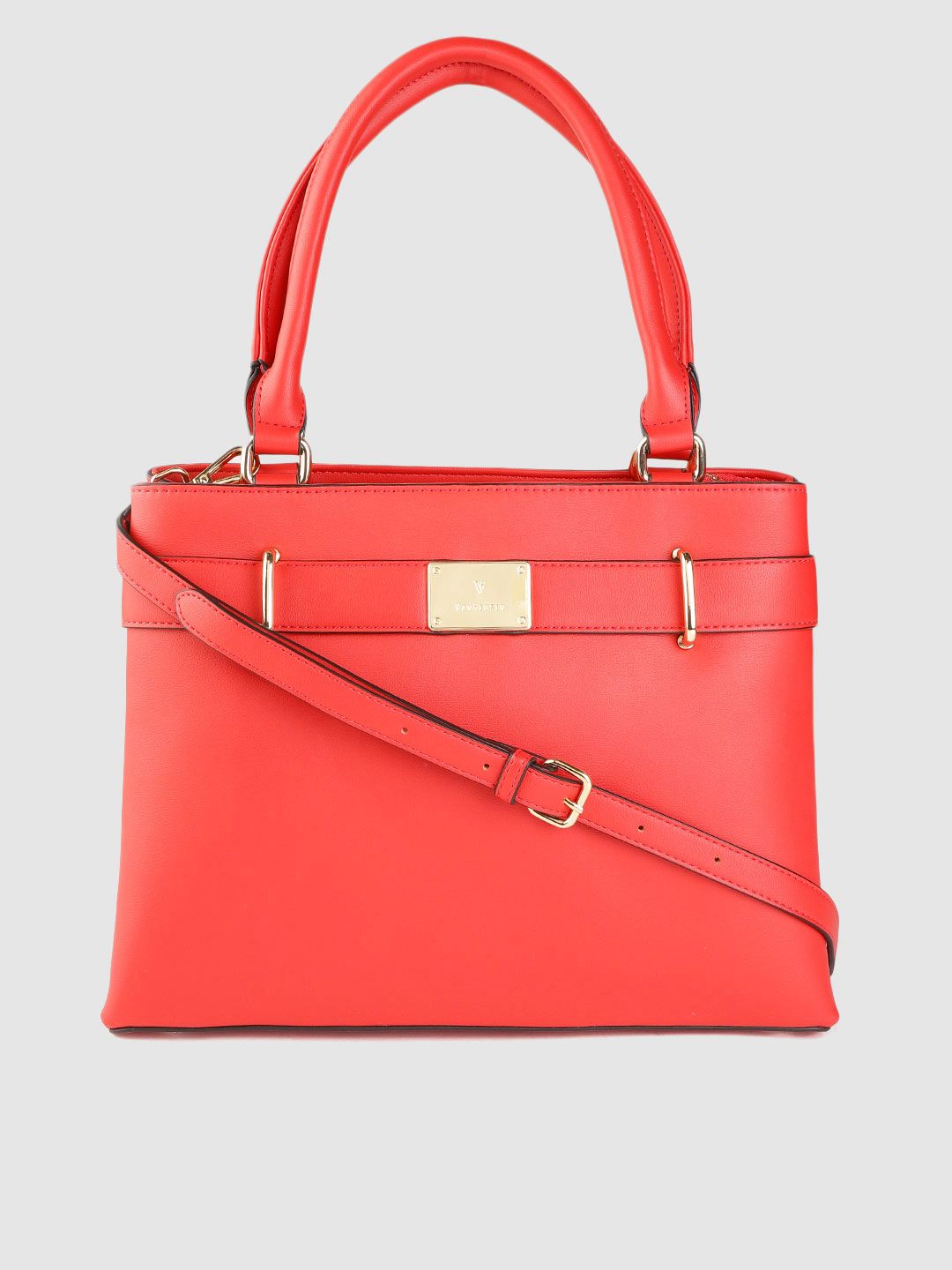 Van Heusen Red Solid Shoulder Bag Price in India