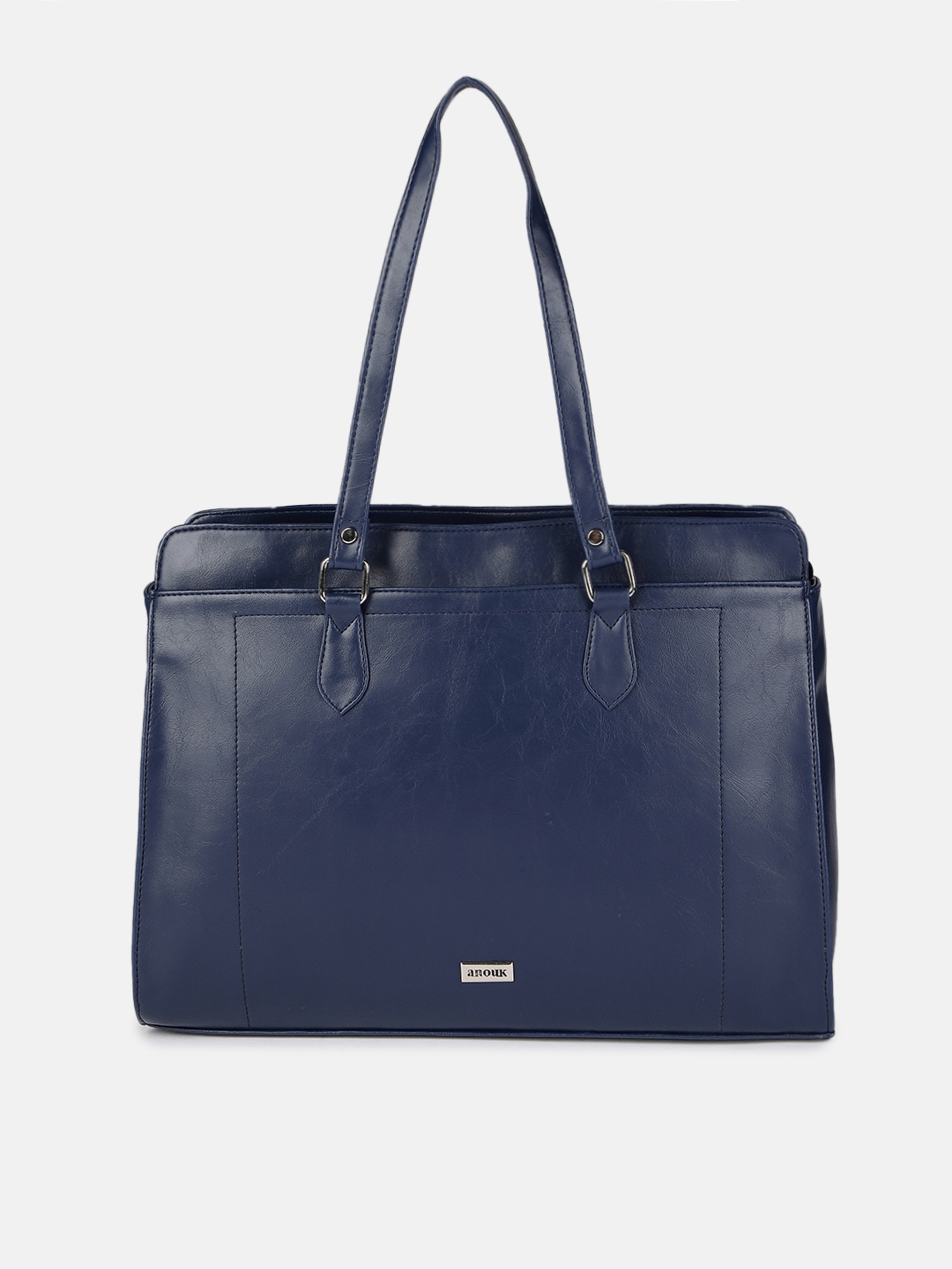 Anouk Navy Blue Solid Shoulder Bag Price in India
