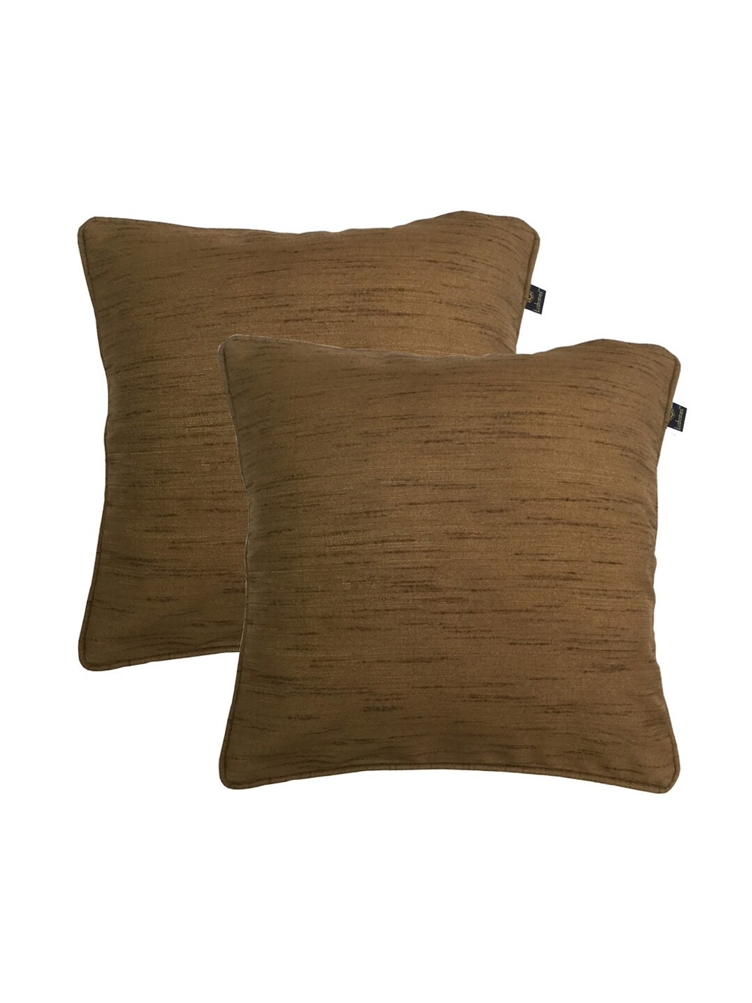 Lushomes Set Of 2 Beige Solid Square Cushion Covers Price in India