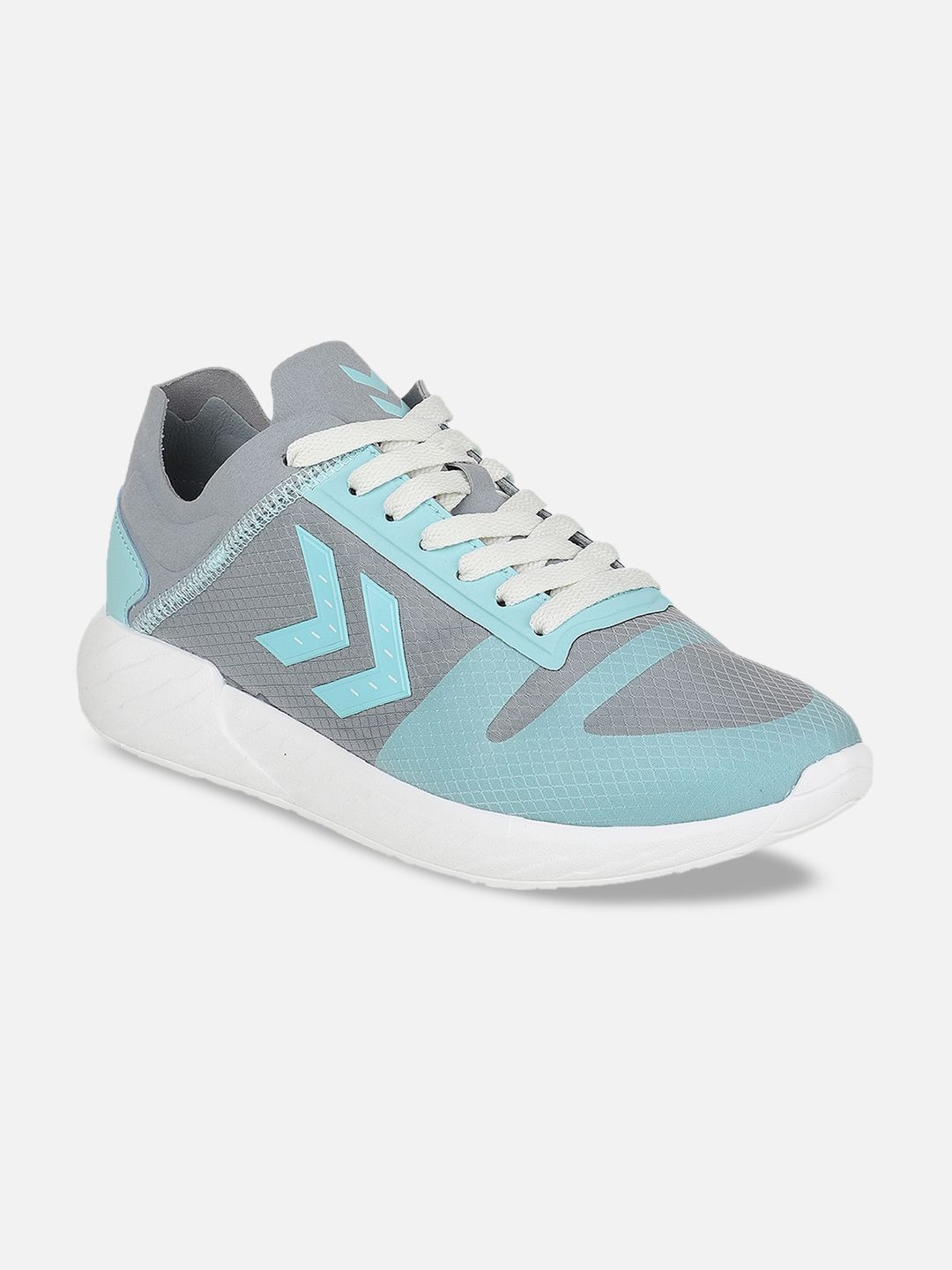 hummel Women Grey & Blue Quarry Minneapolis Legend  Woven Design PU Sneaker Price in India