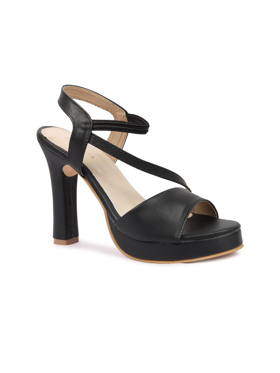 Picktoes Black Platform Sandals Price in India