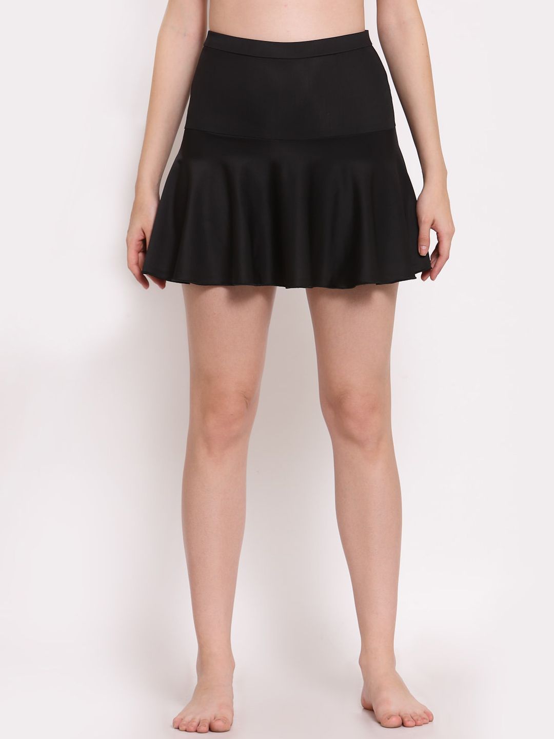 CUKOO Women Black Solid Comfort-Fit Swim Bottom Skirt CK19-238 Price in India