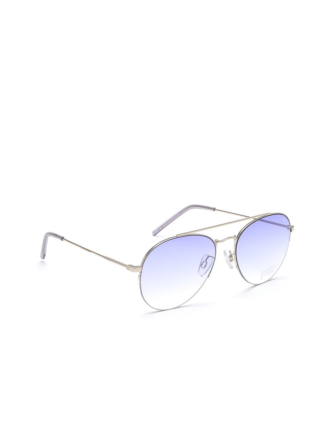 IDEE Unisex Blue Lens & Silver-Toned Aviator Sunglasses IDS2623C4SG Price in India