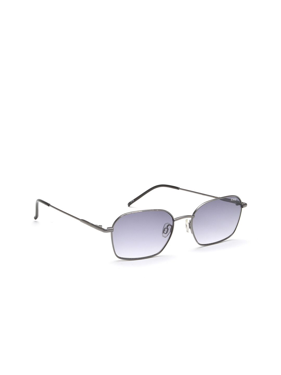 IDEE Unisex Blue Lens & Silver-Toned Square Sunglasses IDS2560C2SG-Silver-Toned Price in India