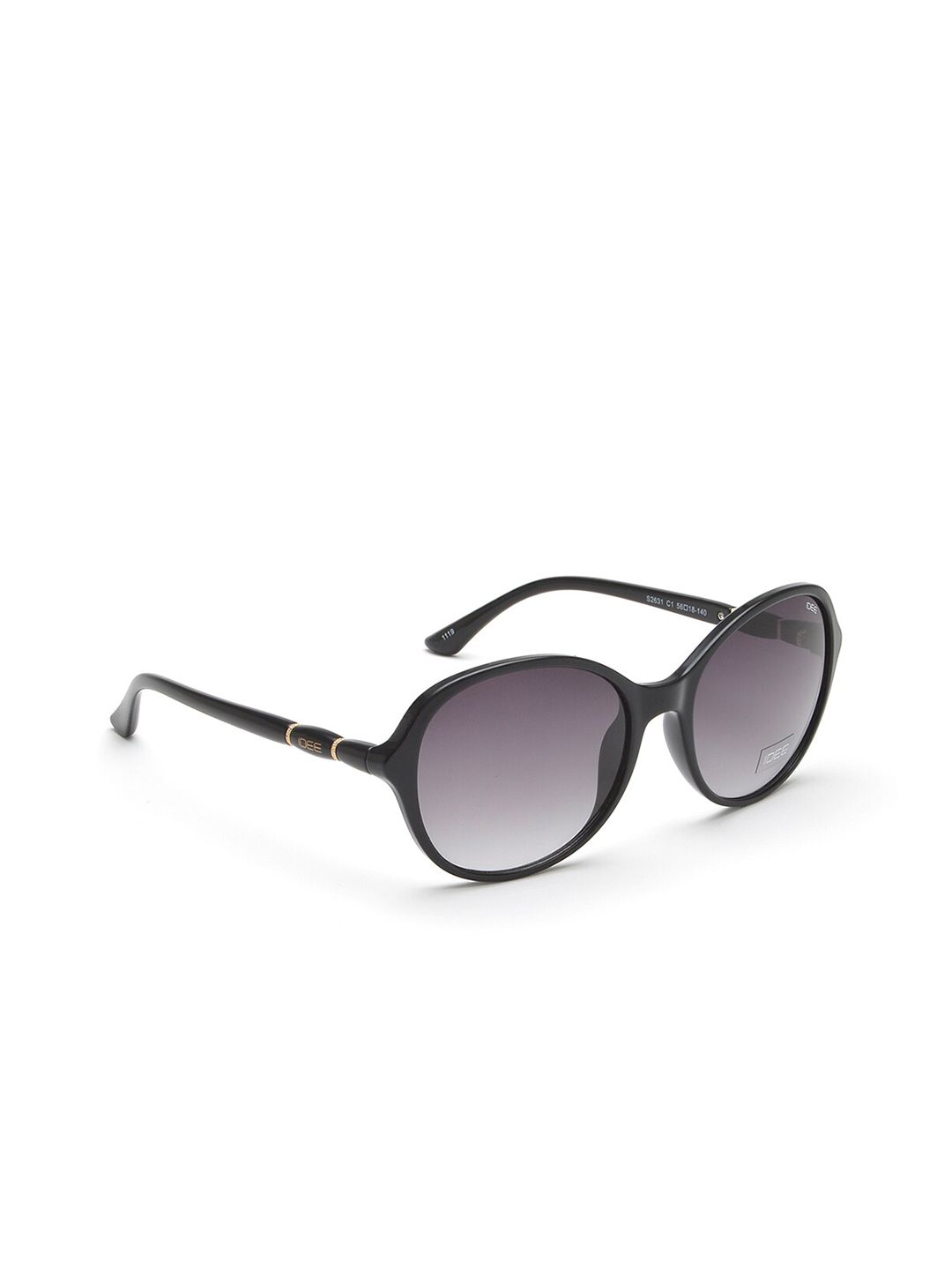 IDEE Women Black Lens & Black Full Rim Oval Sunglasses IDS2631C1SG Price in India