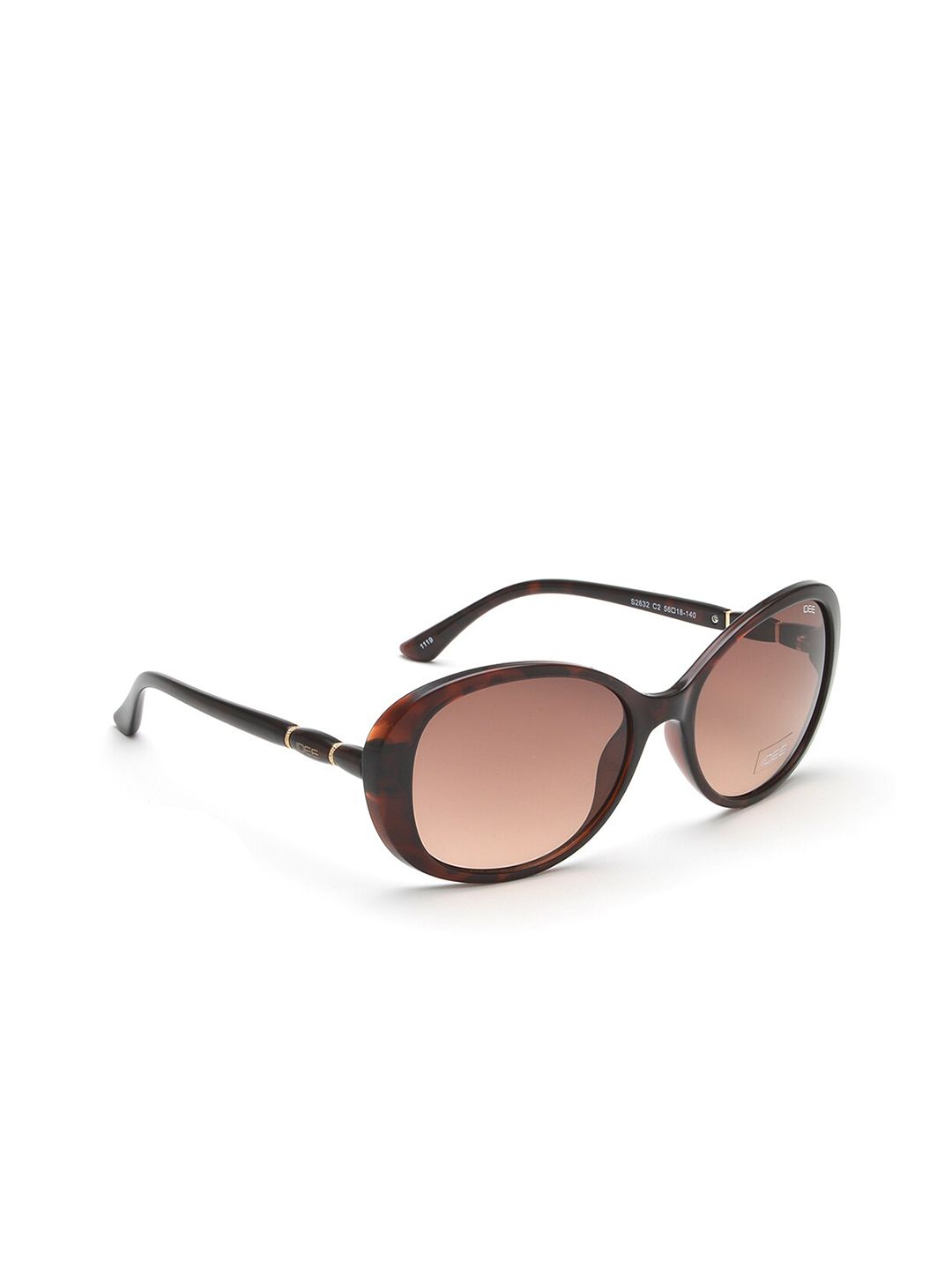 IDEE Women Orange Lens & Brown Oval Sunglasses Price in India