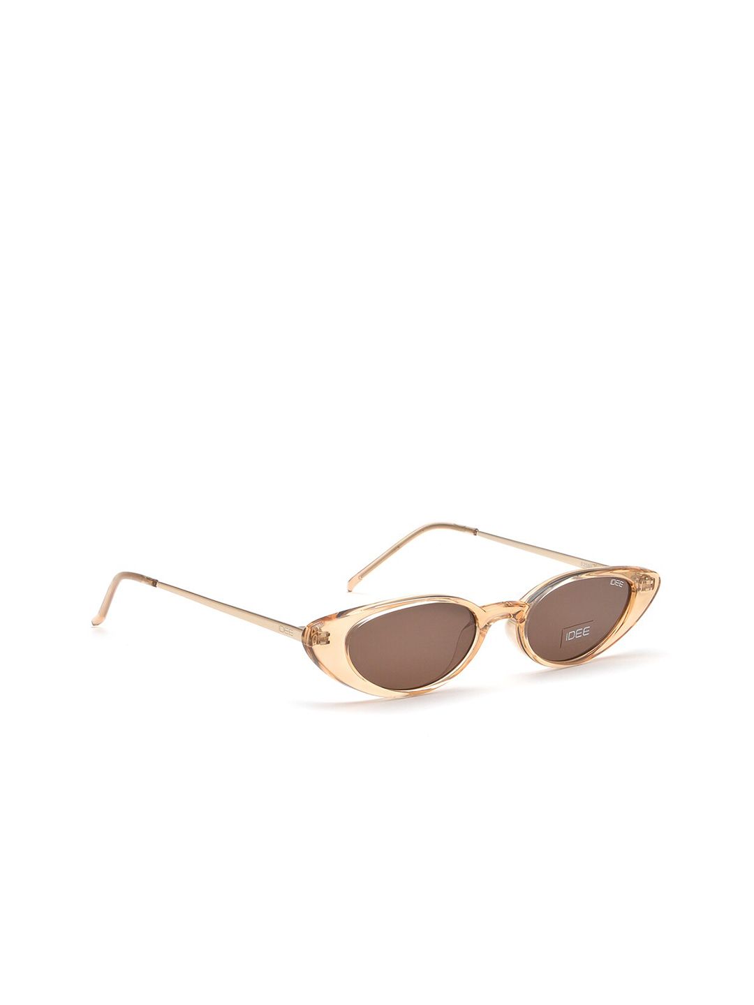 IDEE Women Brown Lens & Gold-Toned Cateye Sunglasses IDS2580C2SG-Gold-Toned Price in India