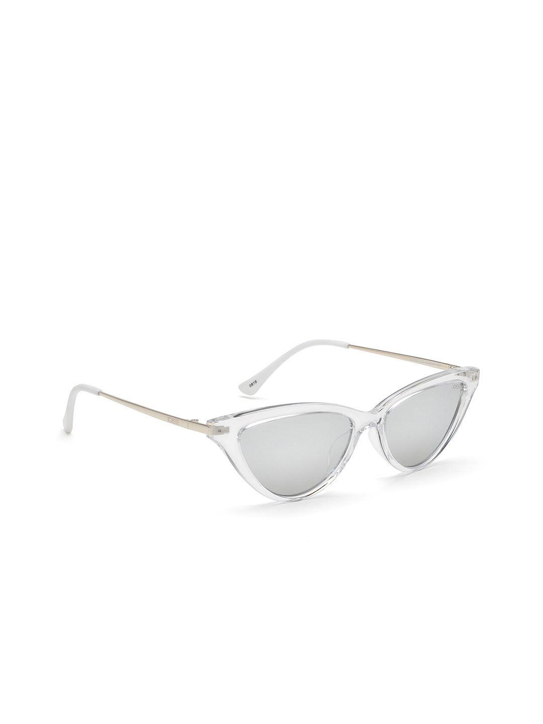 IDEE Women Grey Lens & Silver-Toned Cateye Sunglasses IDS2597C3SG Price in India