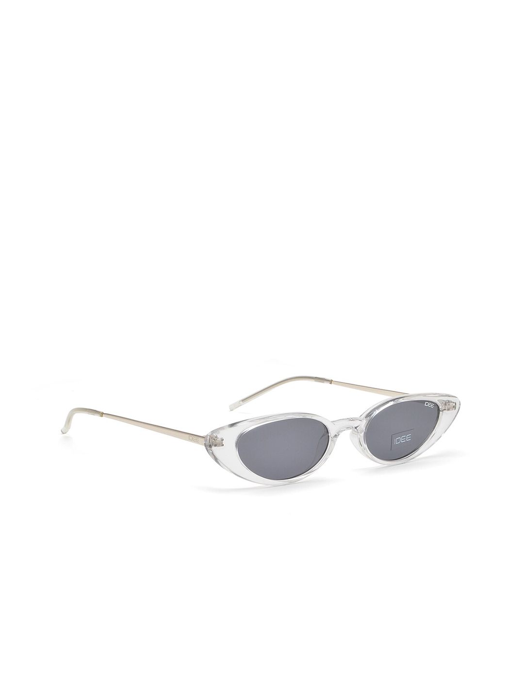 IDEE Women Black Lens & Silver-Toned Full Rim Cateye Sunglasses IDS2580C4SG Price in India