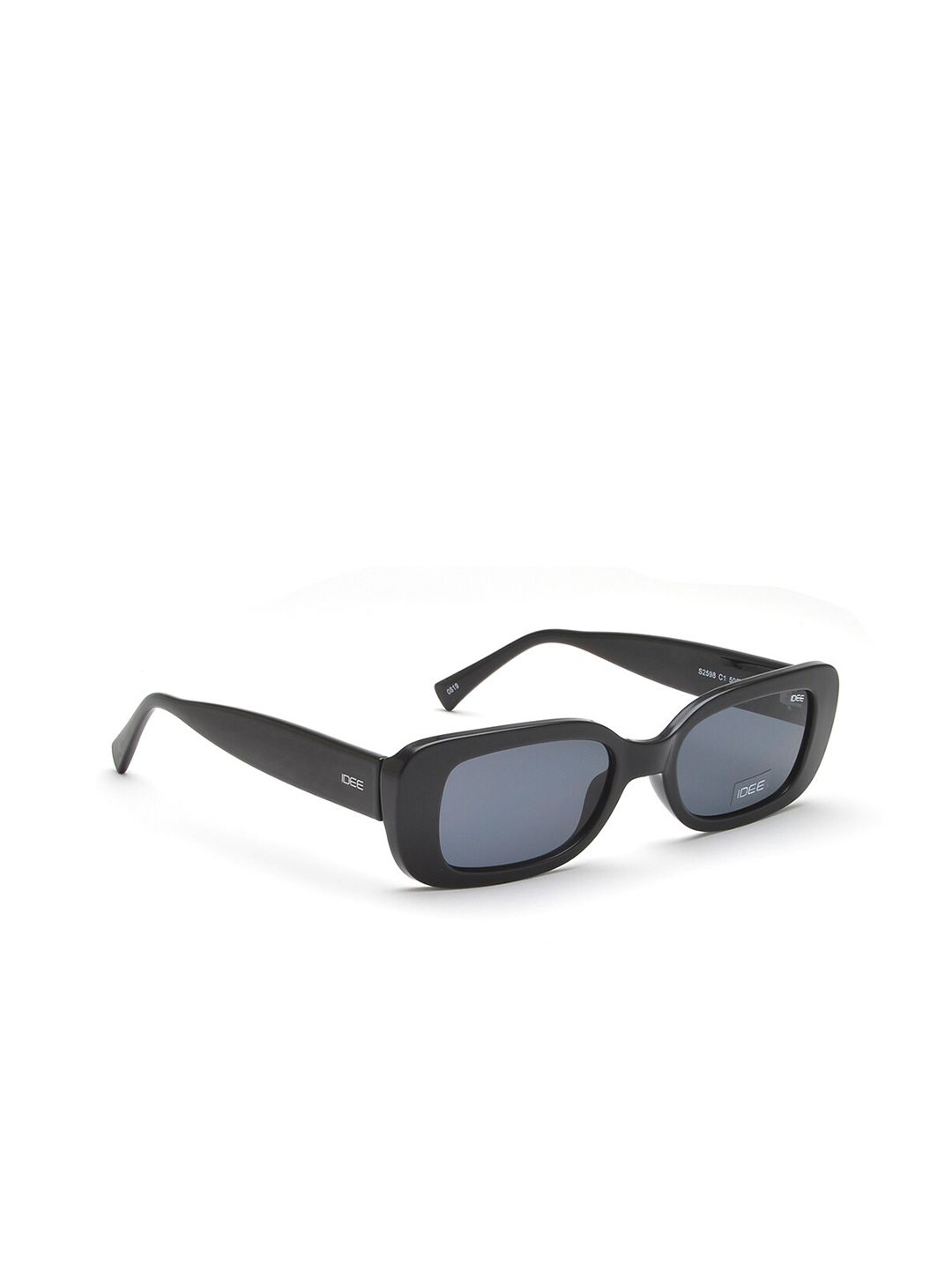 IDEE Women Black Lens & Black Rectangle Sunglasses IDS2598C1SG-Black Price in India