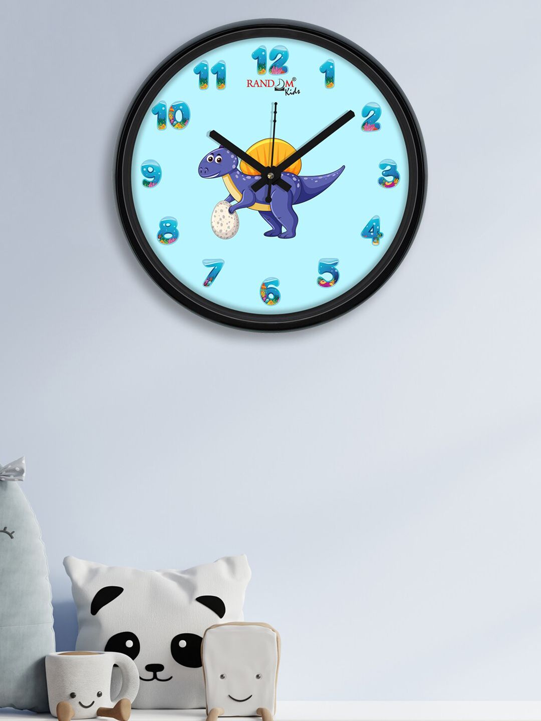 RANDOM Blue & Grey Printed Contemporary Wall Clock Price in India