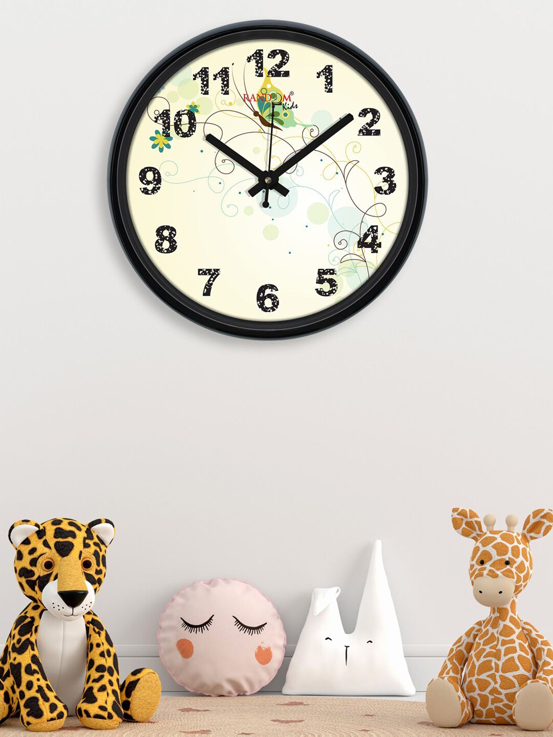 RANDOM Multi Printed Plastic Wall Clock With Glass 12 Inches Price in India