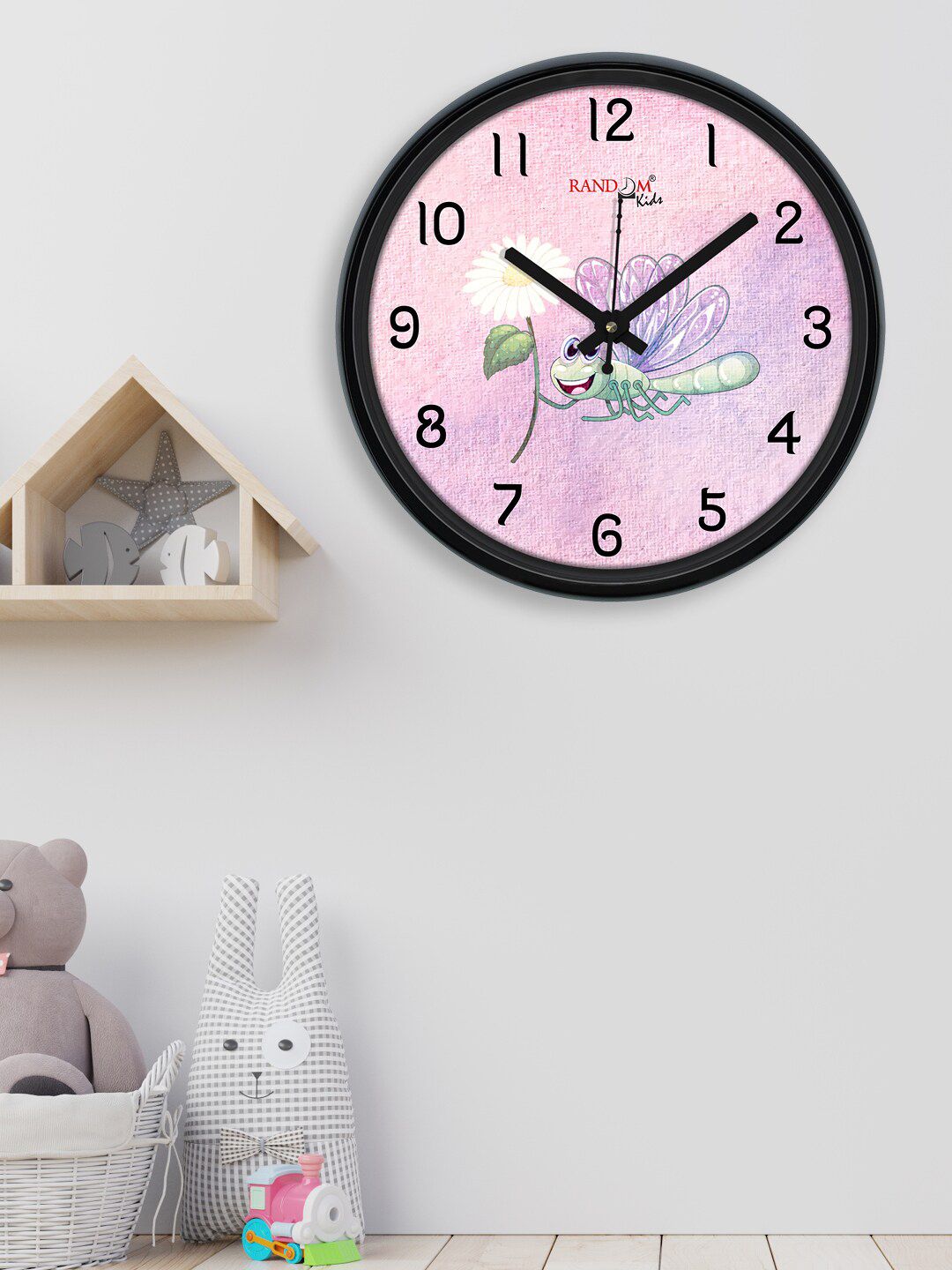 RANDOM Lavender & Green Analogue Contemporary Wall Clock Price in India