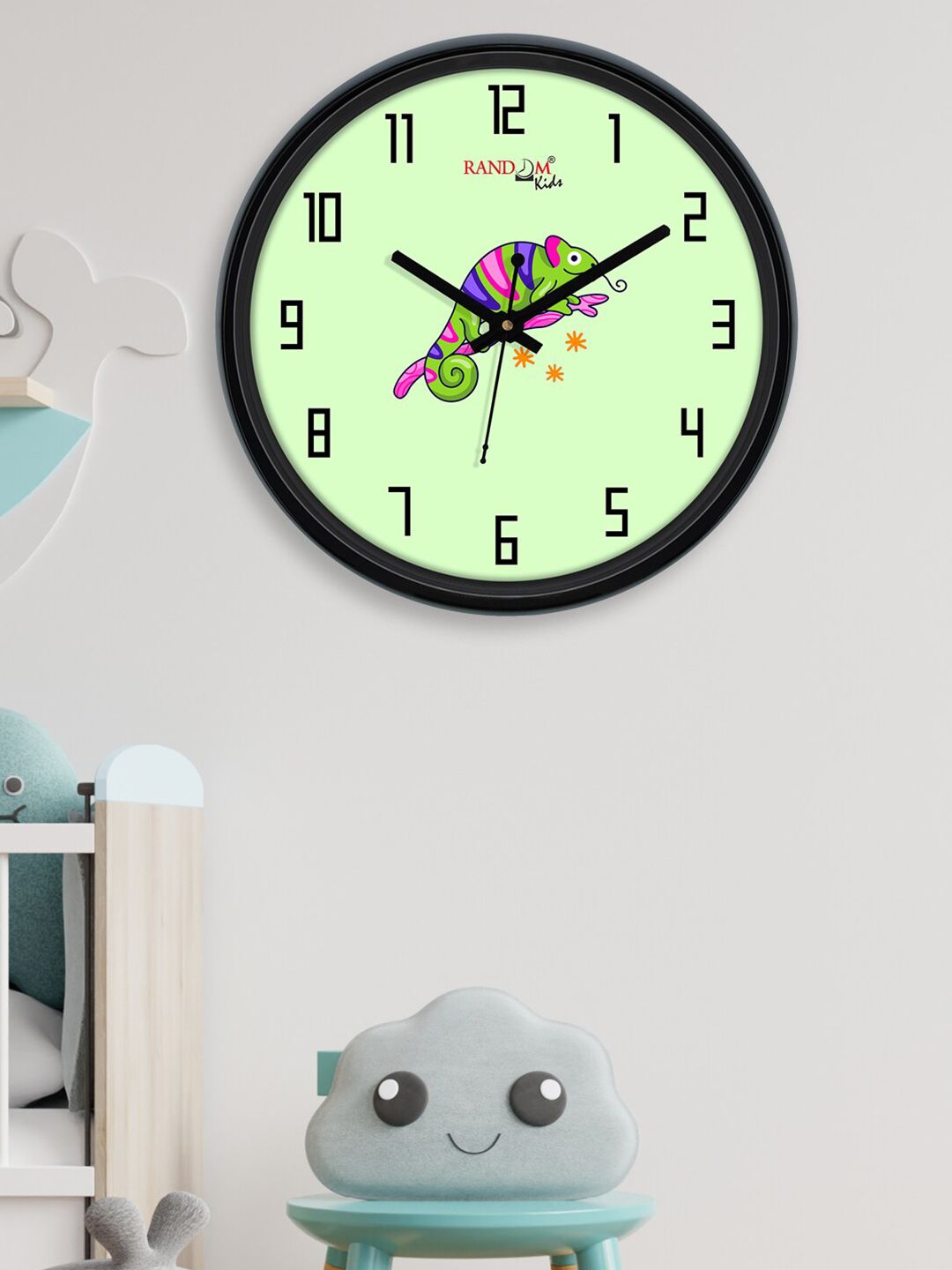 RANDOM Sea Green & Pink Printed 30.48 Cm Contemporary Wall Clock Price in India