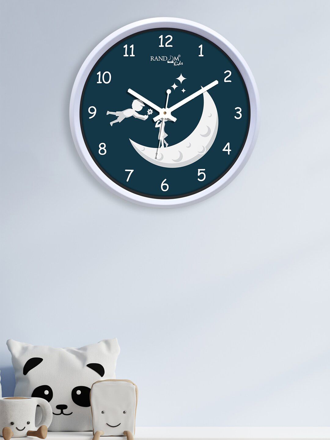 RANDOM Blue & Grey Printed Contemporary Wall Clock Price in India