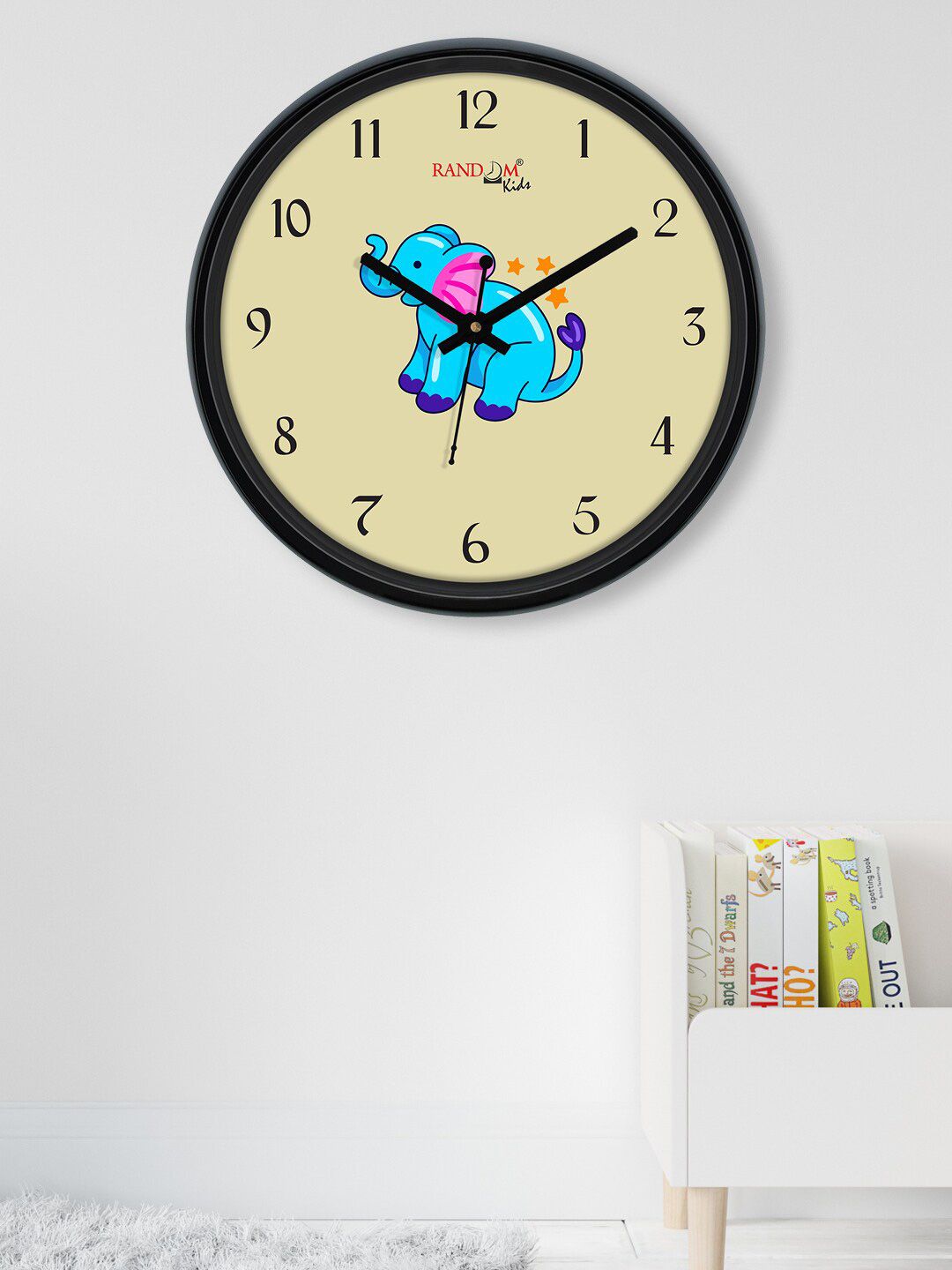 RANDOM Olive Printed Plastic Wall Clock With Glass 12 inches Price in India