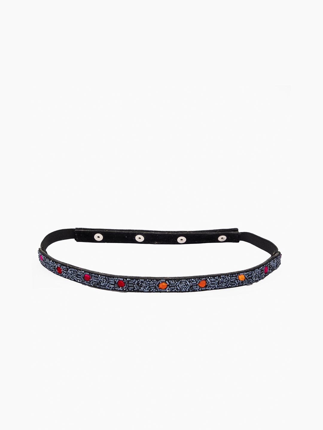 DEEBACO Women Black Embellished Belt Price in India