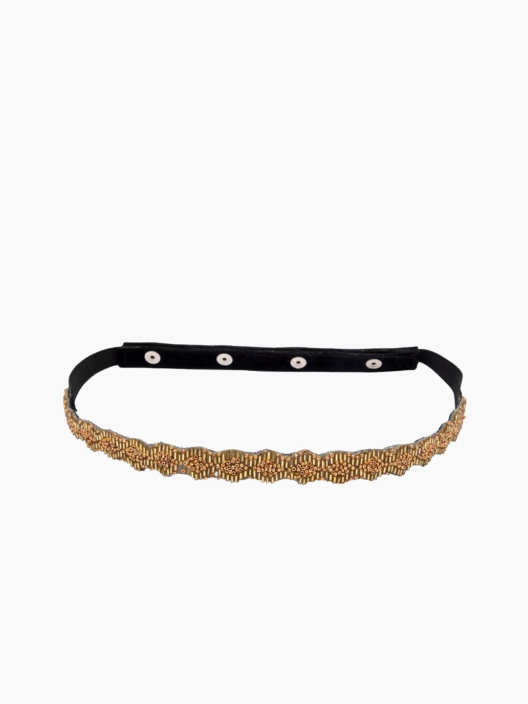 DEEBACO Women Gold-Toned Embellished PU Belt Price in India