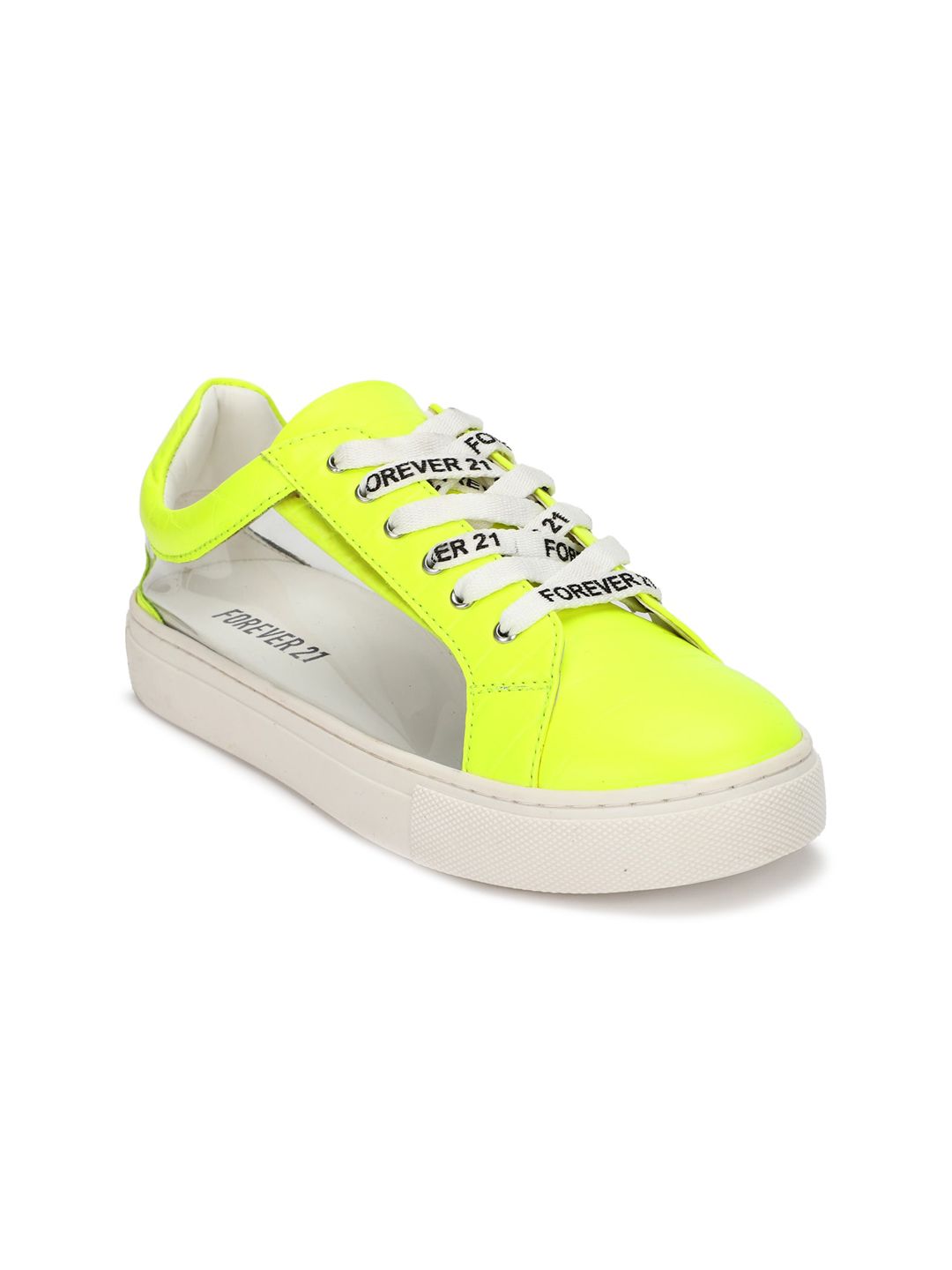 FOREVER 21 Women Green Printed PU Sneakers Price in India