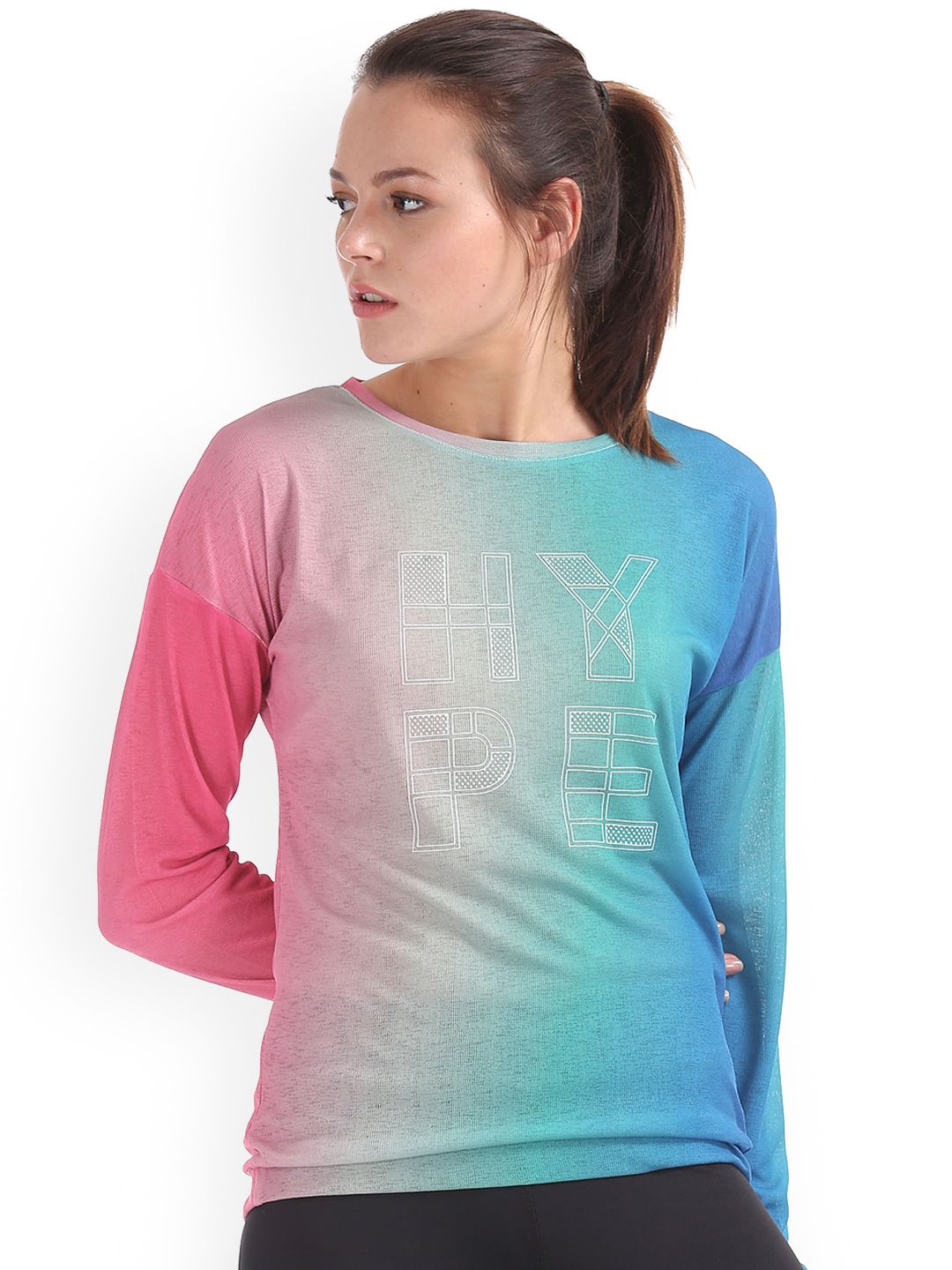 Sugr Women Multicoloured Printed Sweatshirt Price in India