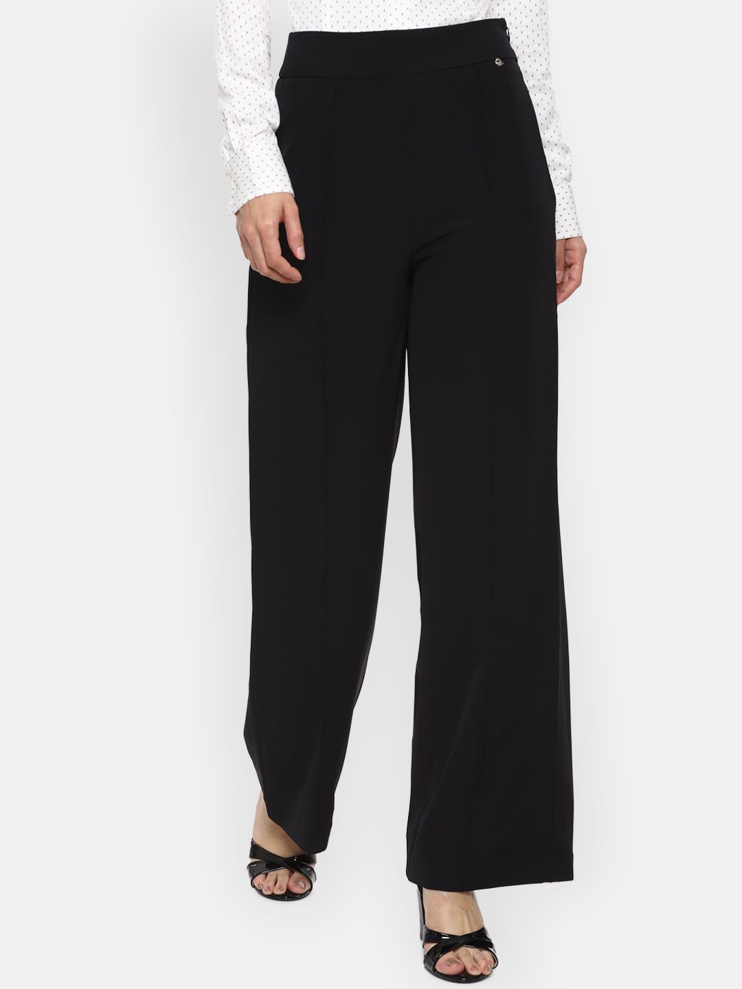 Van Heusen Woman Women Black Trousers Price in India