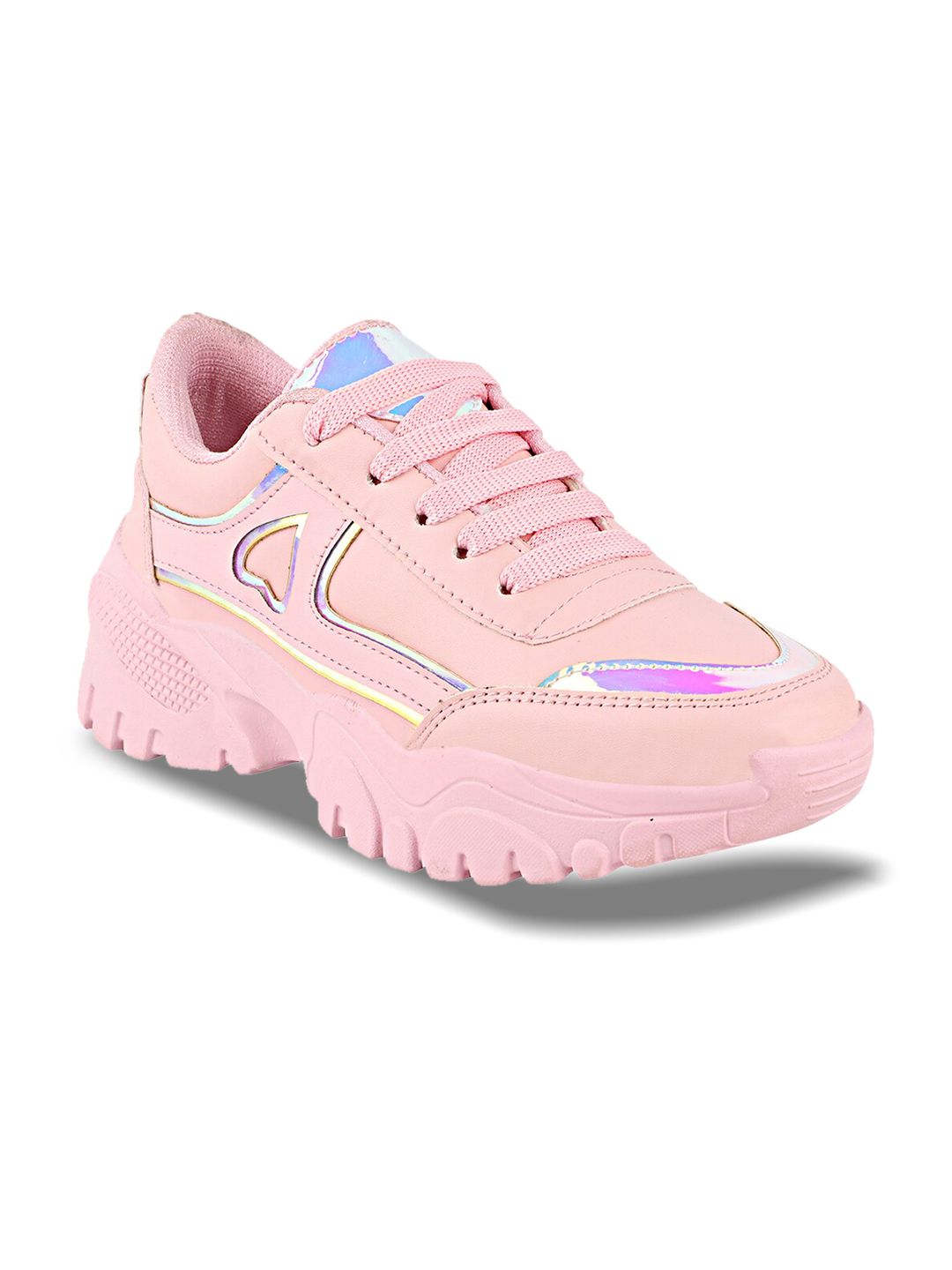 Shoetopia Women Pink Mesh Walking Non-Marking Shoes Price in India