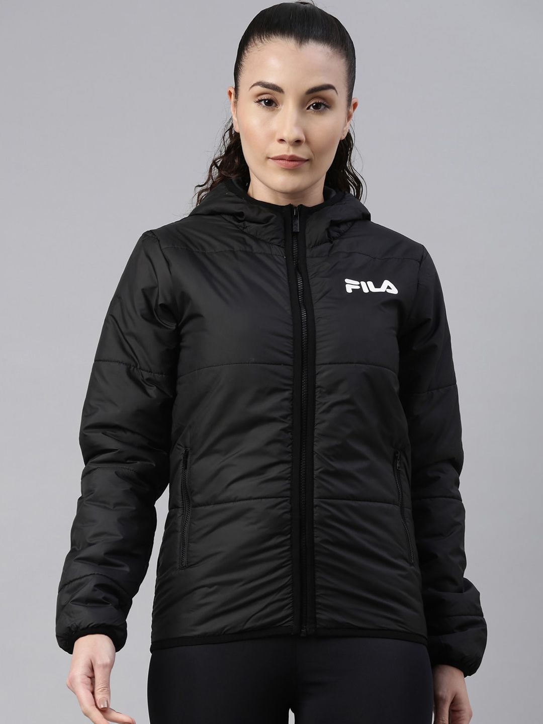 FILA Women Black Sporty Jacket Price in India