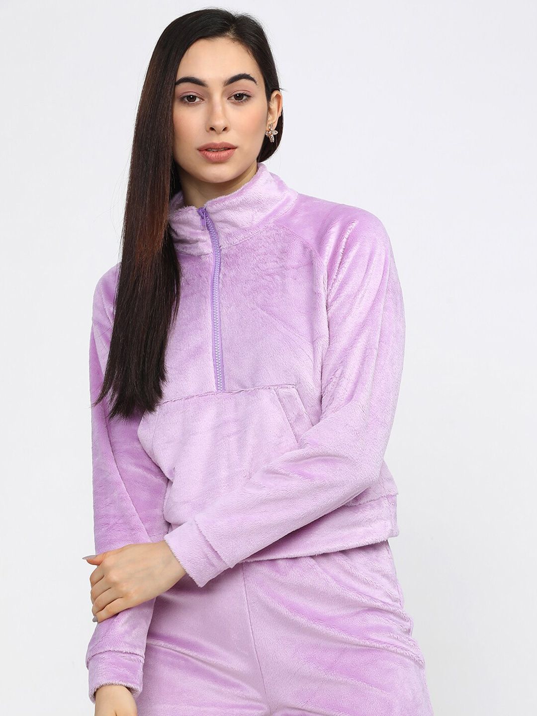 Tokyo Talkies Women Purple Sweatshirt Price in India