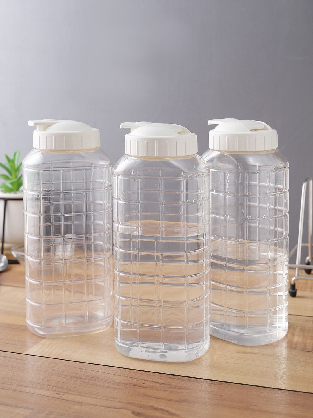 Lock & Lock Set Of 3 Transparent Chess Plastic Water Bottles Price in India