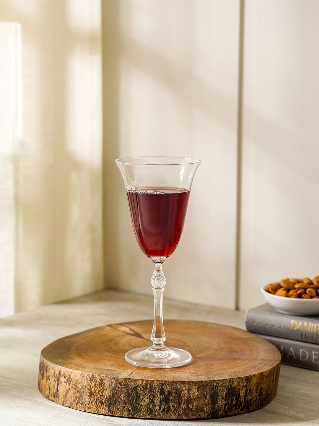 Pure Home and Living Set of 6 Solid Transparent Wine Glass Price in India