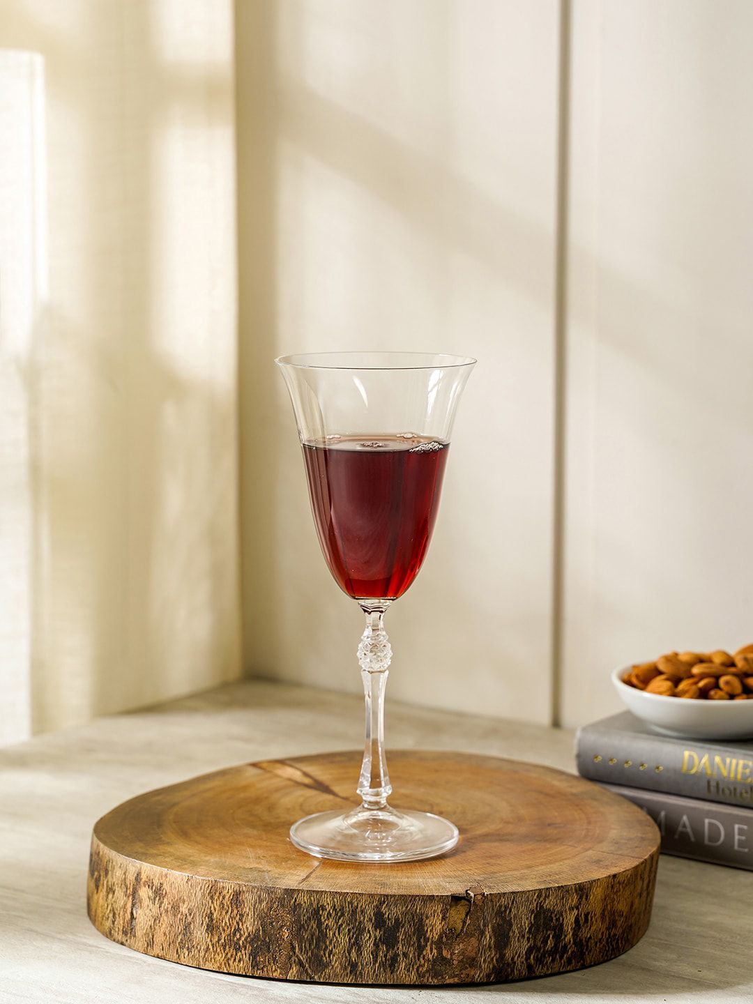 Pure Home and Living Set Of 6 Transparent Solid Wine Glasses Price in India