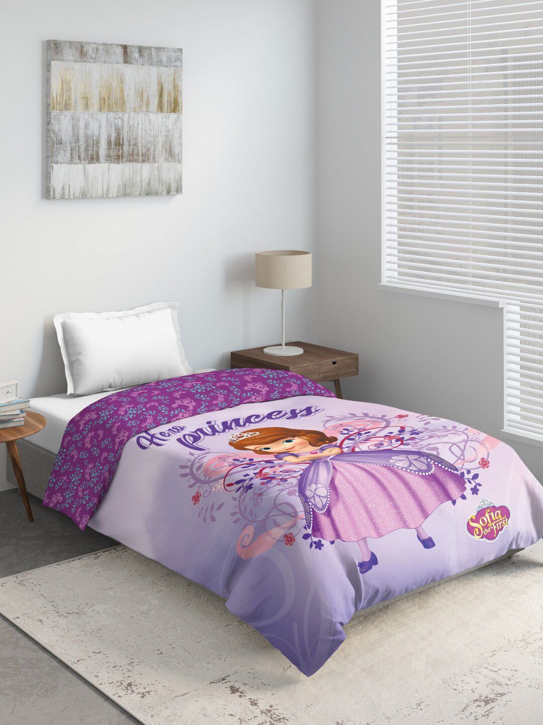 DDecor Purple & Red Cartoon Characters Mild Winter 210 GSM Single Bed Comforter Price in India