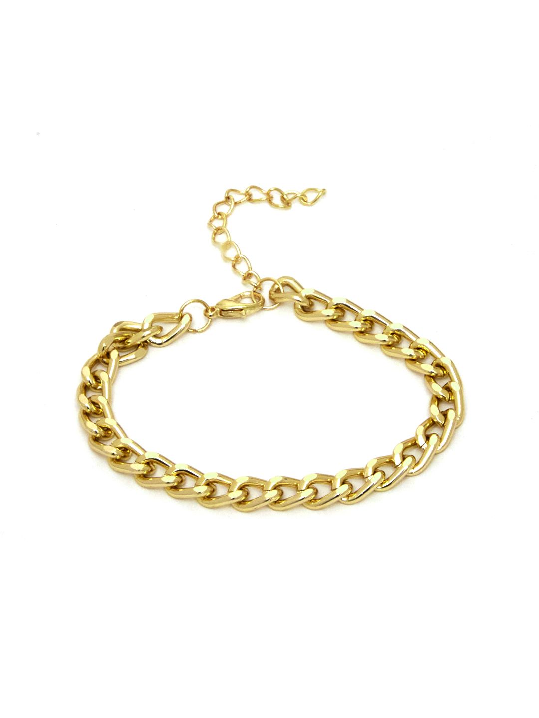 URBANIC Women Pack of 4 Gold-Toned Pearls Geometric Charm Bracelet Price in India