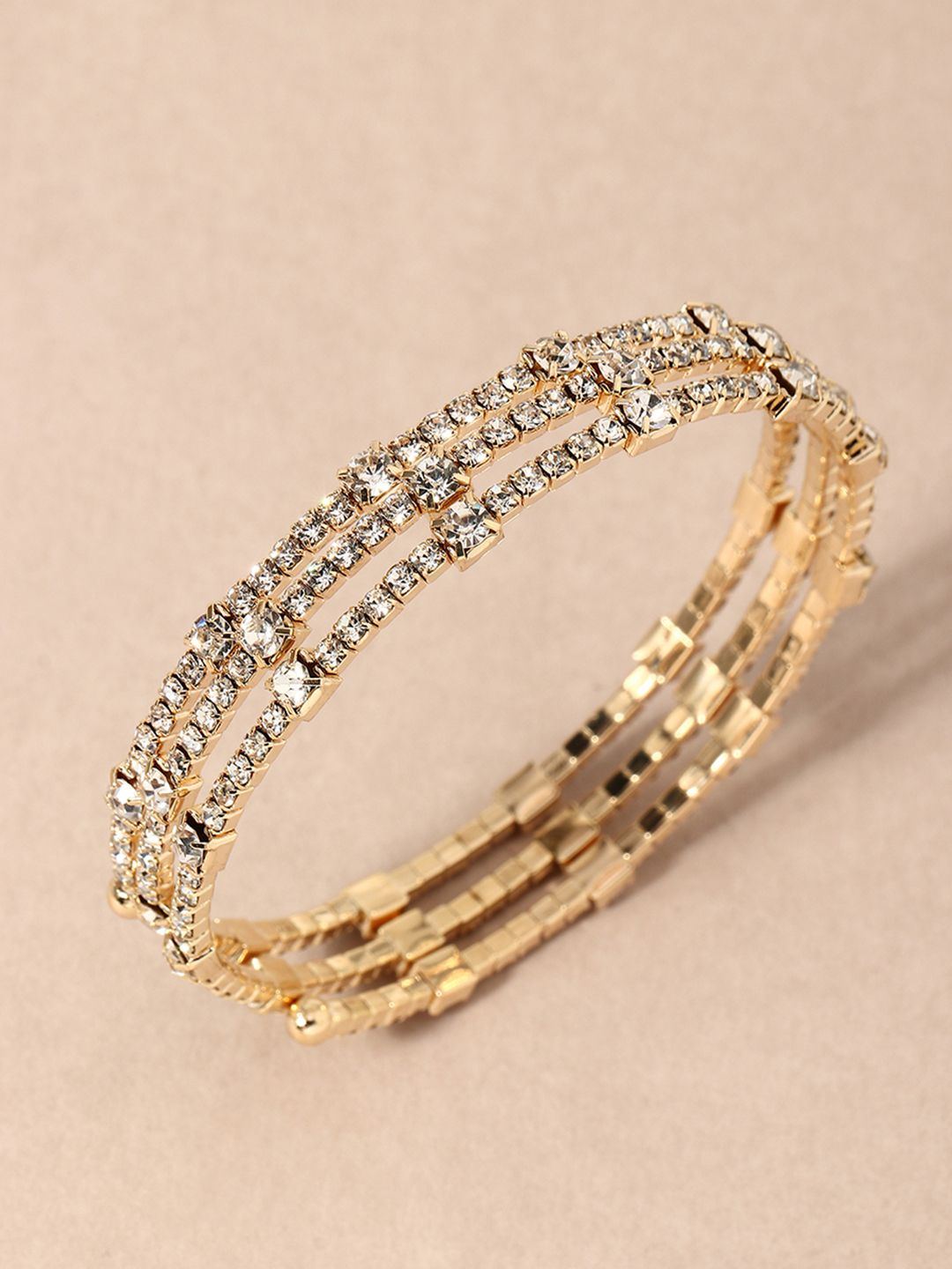 URBANIC Women Gold-Toned Bangle-Style Bracelet Price in India