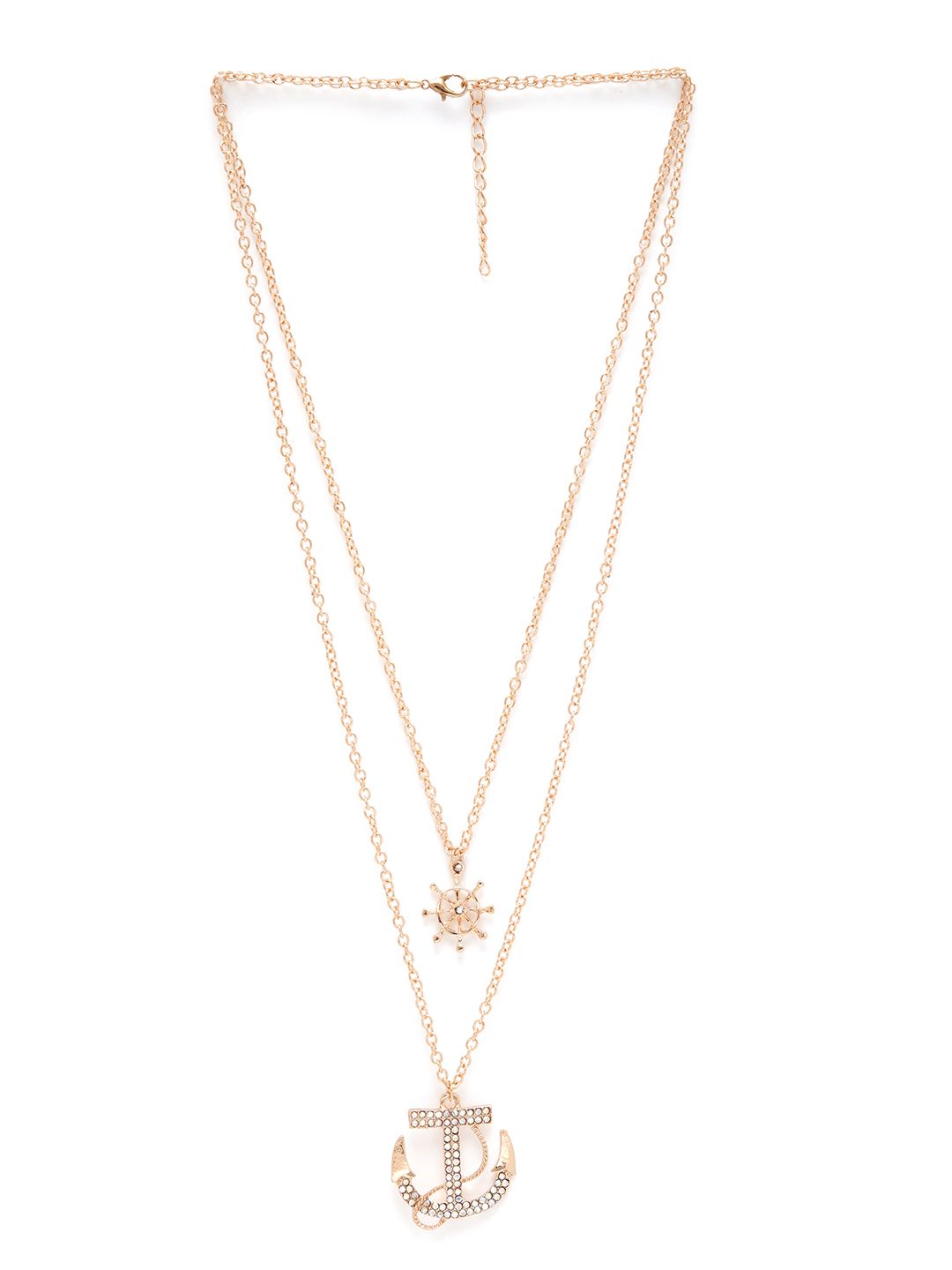 URBANIC Women Gold-Toned Layered Necklace Price in India