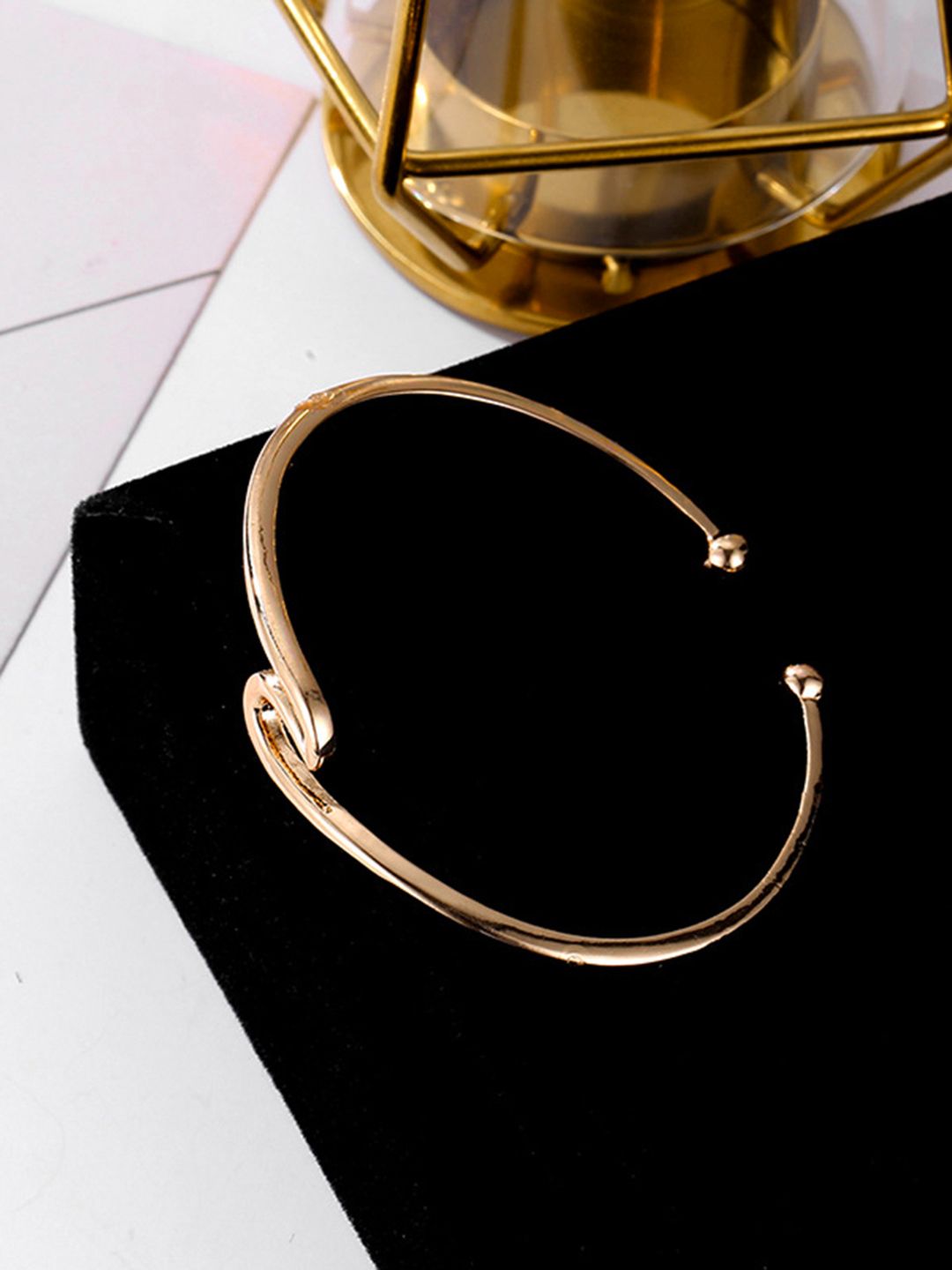 URBANIC Women Gold-Toned Cuff Bracelet Price in India