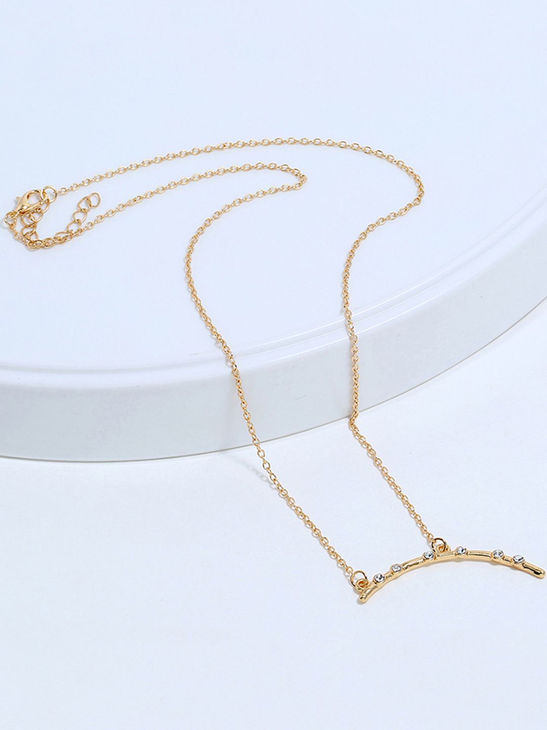 URBANIC Gold-Toned Stone Studded Necklace Price in India