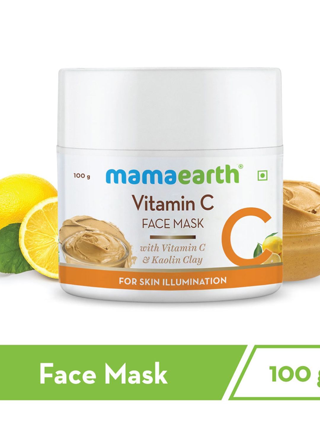 Mamaearth Vitamin C Face Mask With Vitamin C & Kaolin Clay for Skin Illuminitation - 100 g