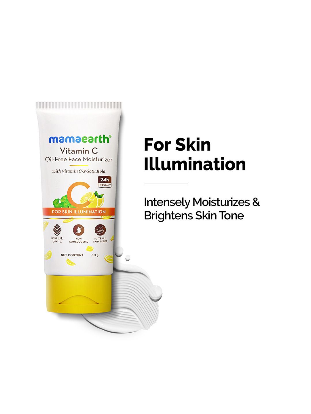 Mamaearth Vitamin C Oil-Free Face Moisturizer with Gotu Kola for Skin Illumination - 80 gm