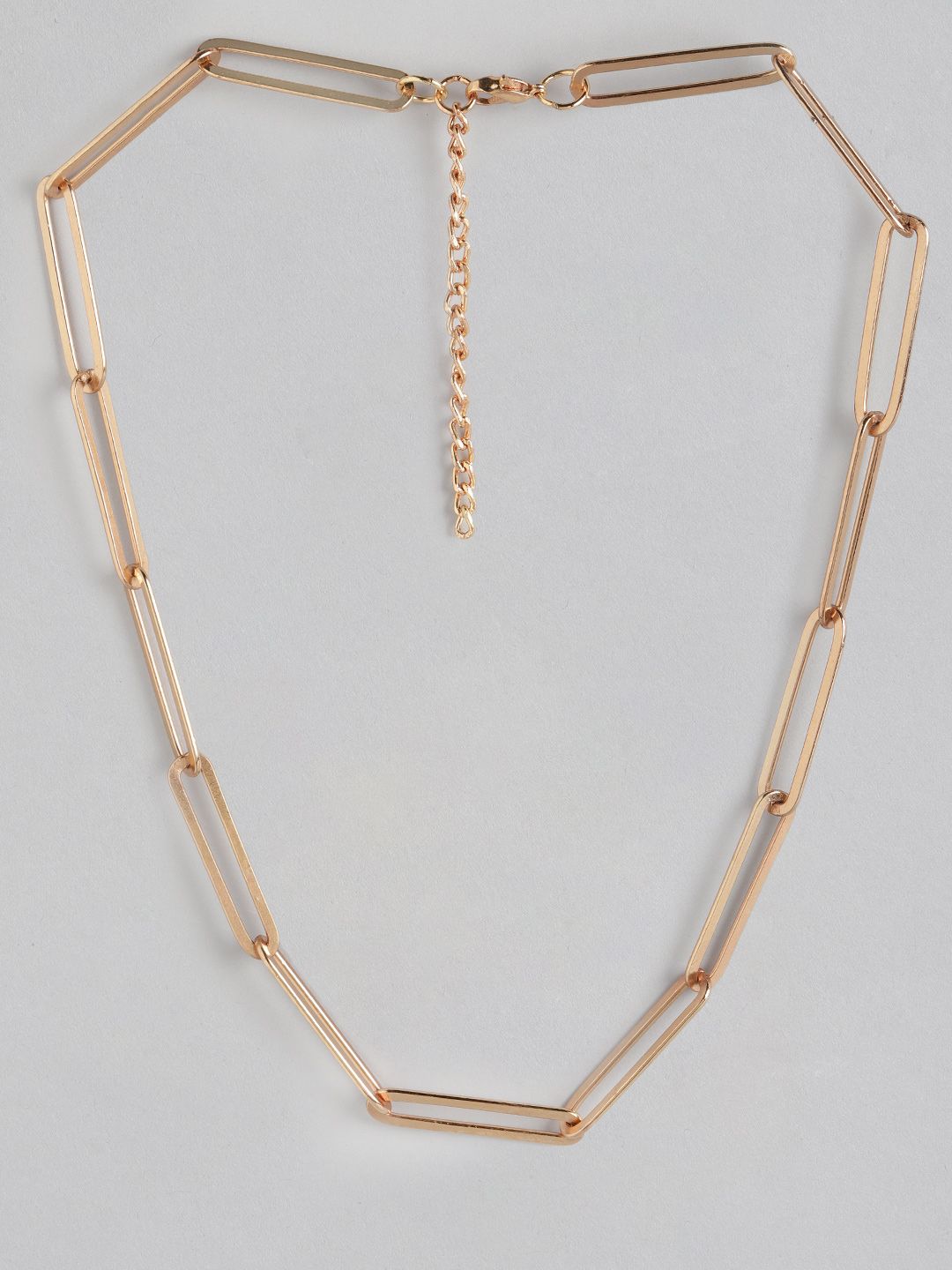 DressBerry Rose Gold-Toned Link Necklace Price in India
