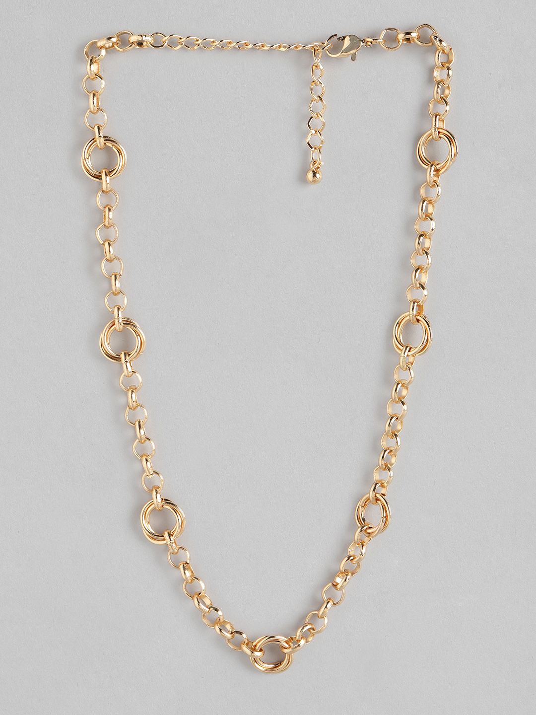DressBerry Gold-Toned Link Handcrafted Necklace Price in India
