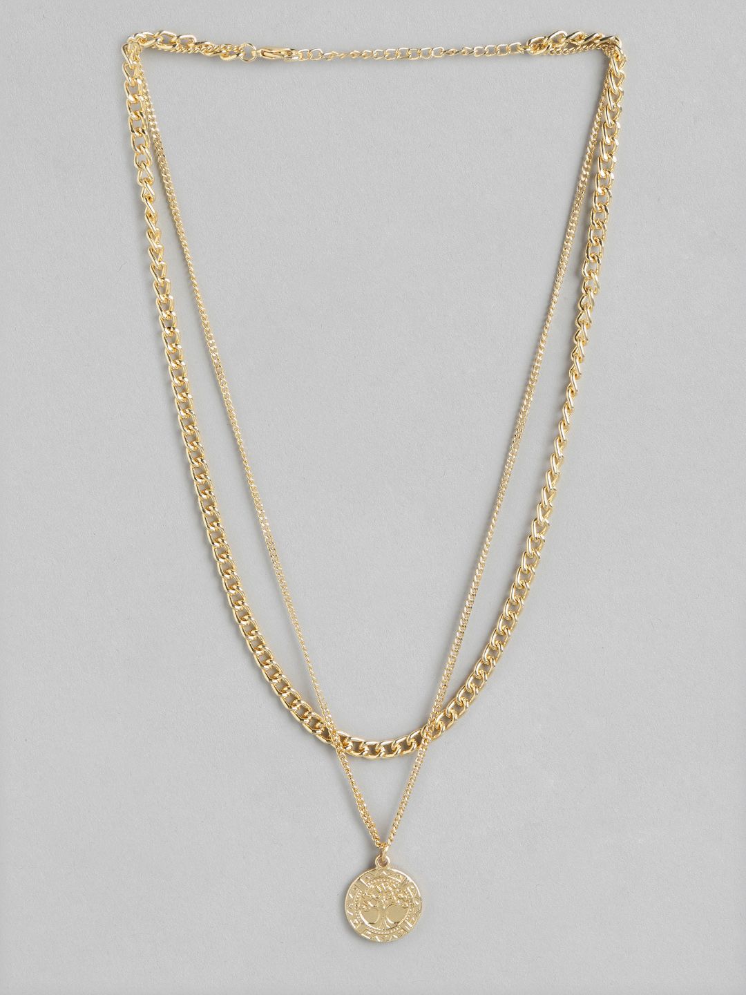 DressBerry Gold-Toned Layered Necklace Price in India